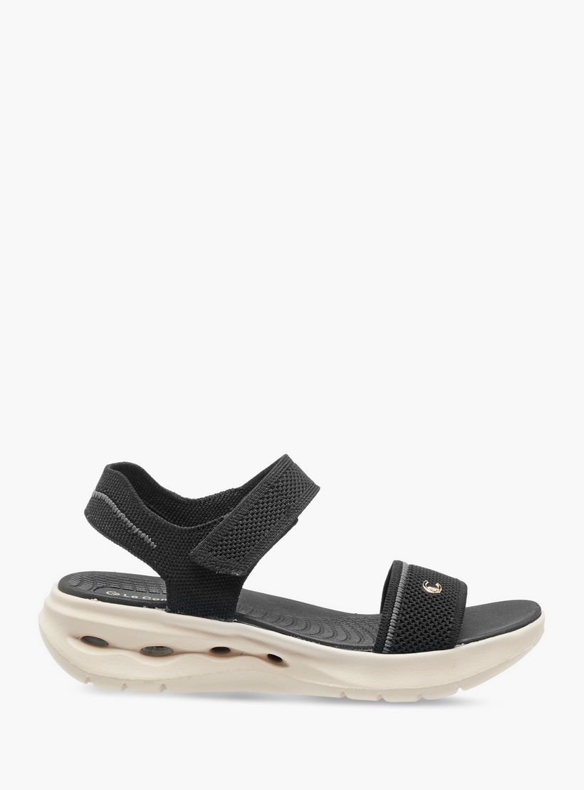 Le Confort Women's Knitted Comfort Sandals with Velcro Closure-women-shoes-flats-sandals-image-3
