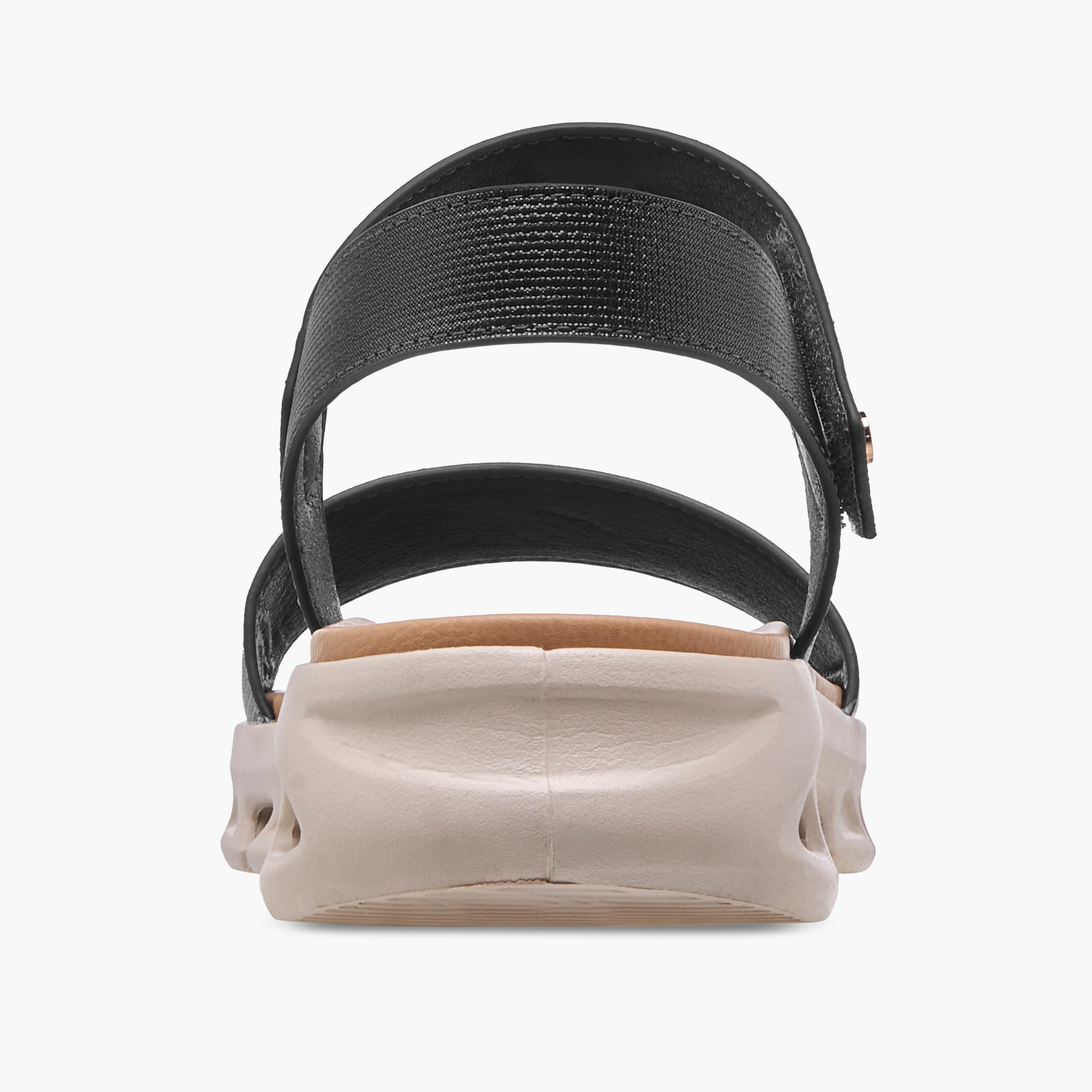 Flora Bella Textured Strap Sandals with Hook and Loop Closure-women-shoes-flats-sandals-image-5
