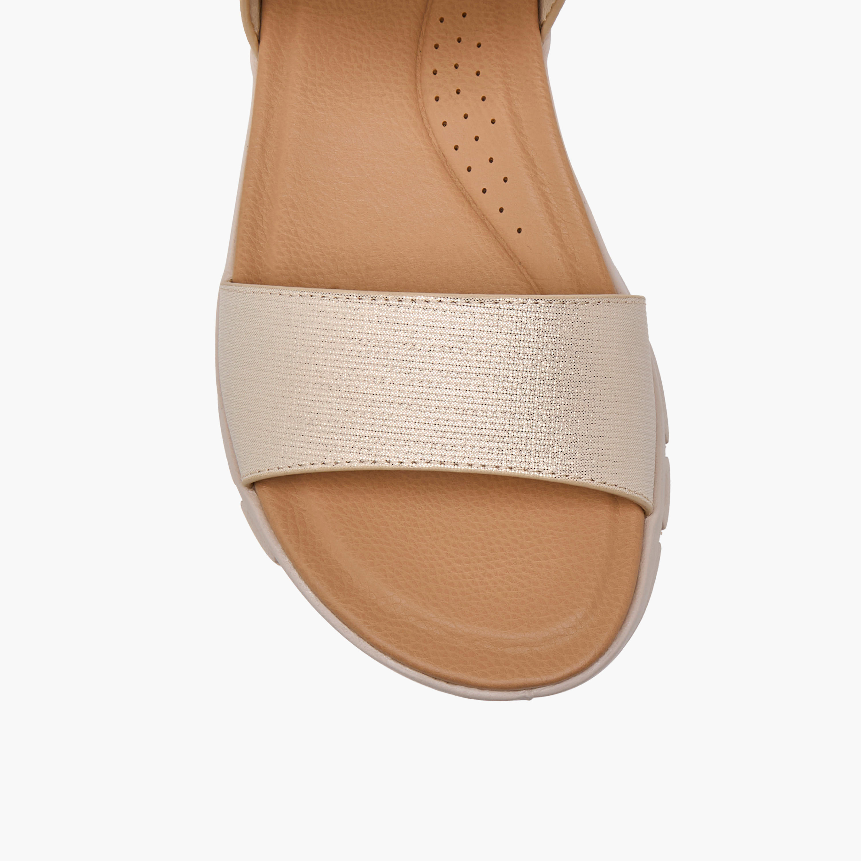 Flora Bella Textured Strap Sandals with Hook and Loop Closure-women-shoes-flats-sandals-image-4