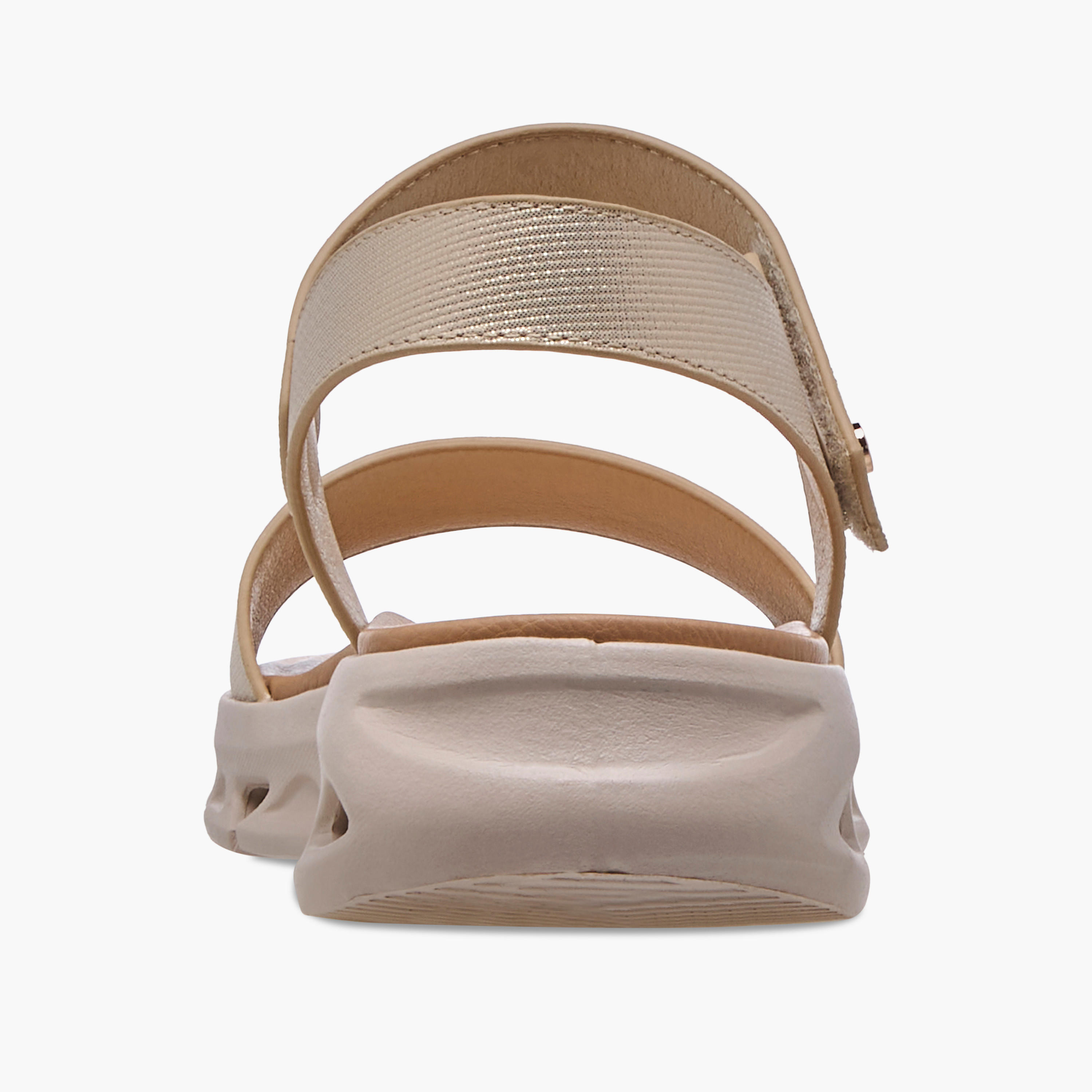 Flora Bella Textured Strap Sandals with Hook and Loop Closure-women-shoes-flats-sandals-image-5