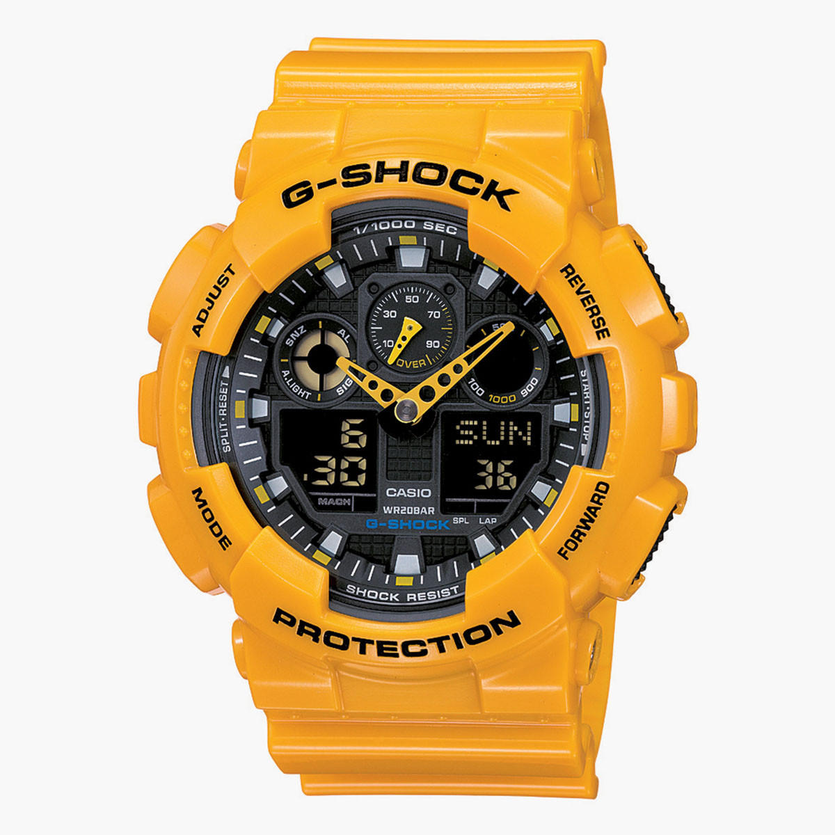Casio G-Shock Men's Yellow Analog/Digital Resin Strap Watch GA100A9ADR-men-watchesandjewellery-watches-image-1