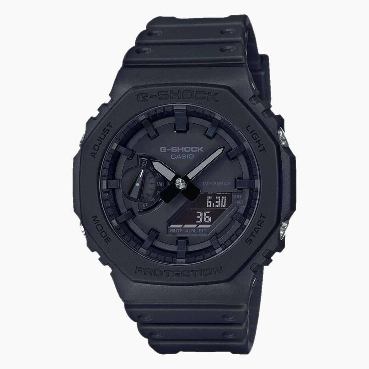 G-Shock Men's Black Analog/Digital Carbon Strap Watch GA-2100-1A1DR-men-watchesandjewellery-watches-image-1