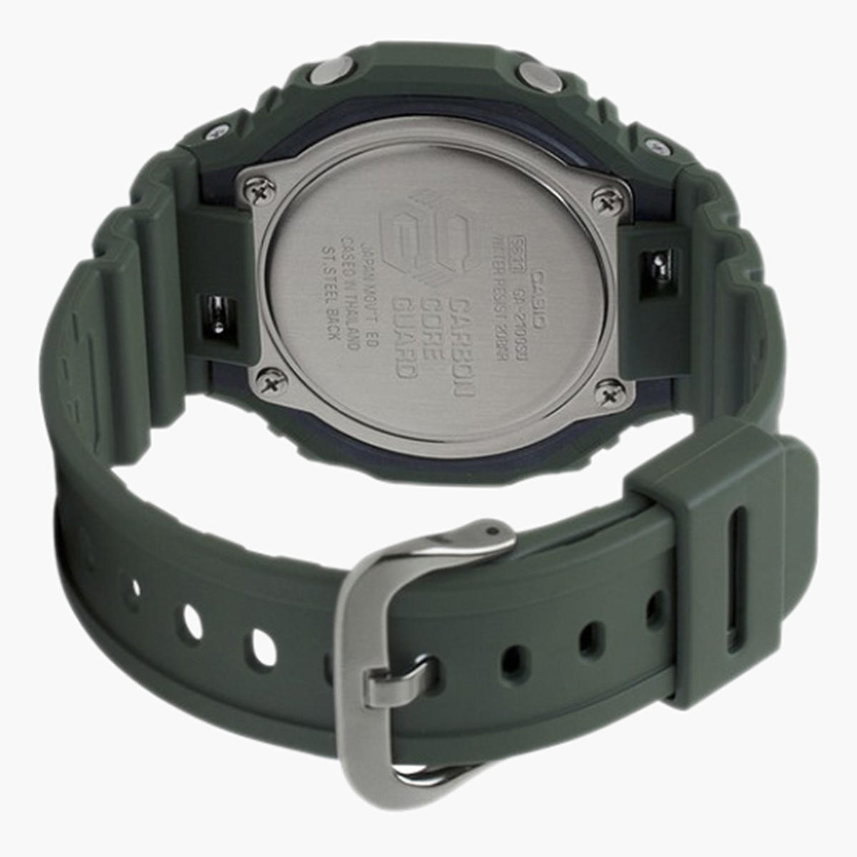 ساعة يد تناظرية/رقمية خضراء بسوار كربون للرجال من جي- شوك GA-2110SU-3ADR-men-watchesandjewellery-watches-image-3