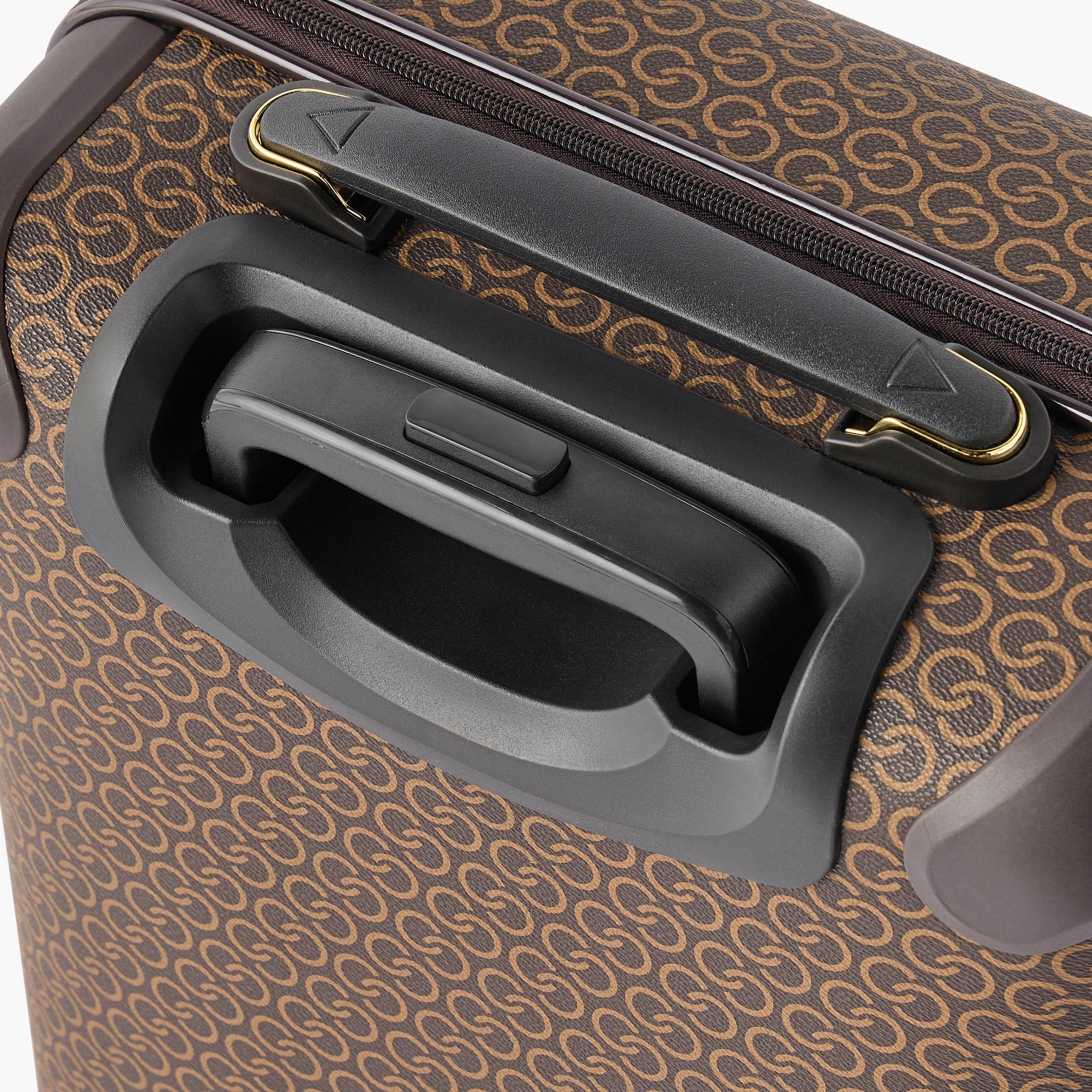 Celeste Monogram Print Hardcase Luggage Trolley with Retractable Handle - 20 inches Check-in Bag-travel-luggagesandbags-luggage-image-5
