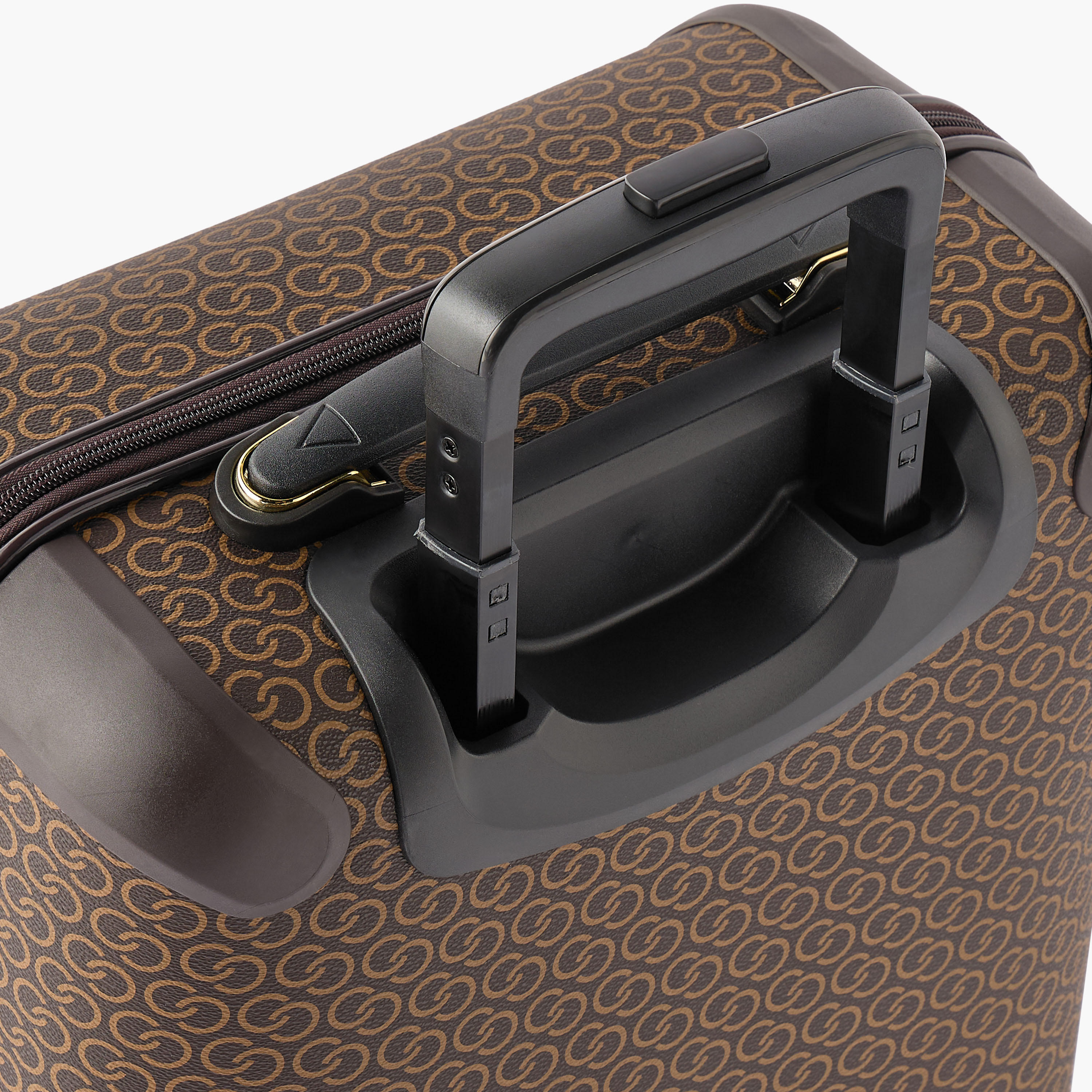 Celeste Monogram Print Hardcase Luggage Trolley with Retractable Handle - 20 inches Check-in Bag-travel-luggagesandbags-luggage-image-6