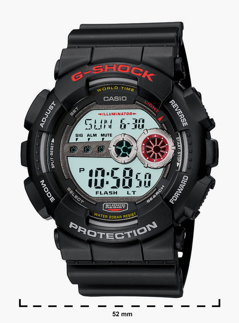 Casio G-Shock Men's Black Digital Resin Strap Watch - GD-100-1ADR-men-watchesandjewellery-watches-image-4
