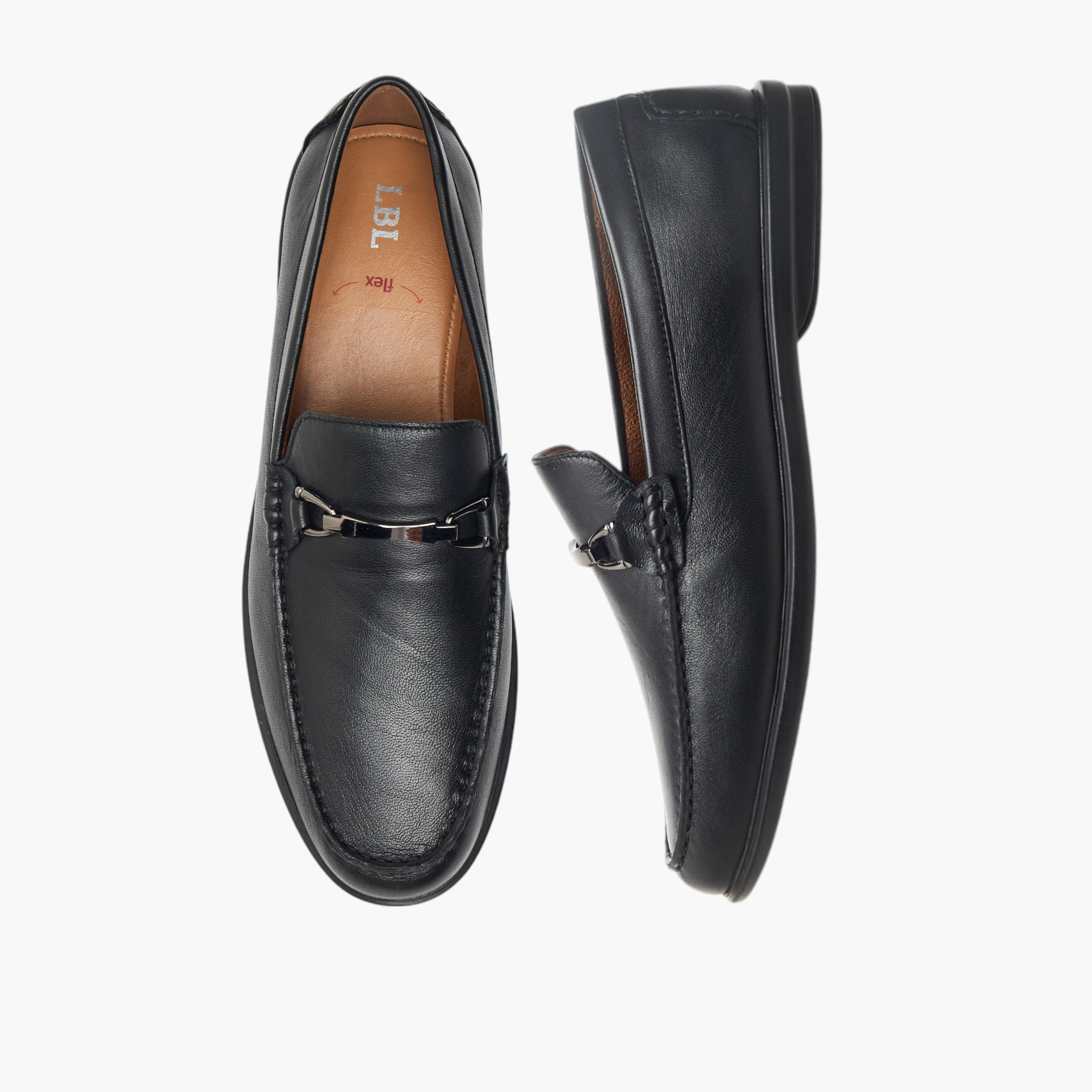 LBL by Shoexpress Solid Slip-On Loafers with Metal Accent-men-shoes-loafersandmoccasins-image-1