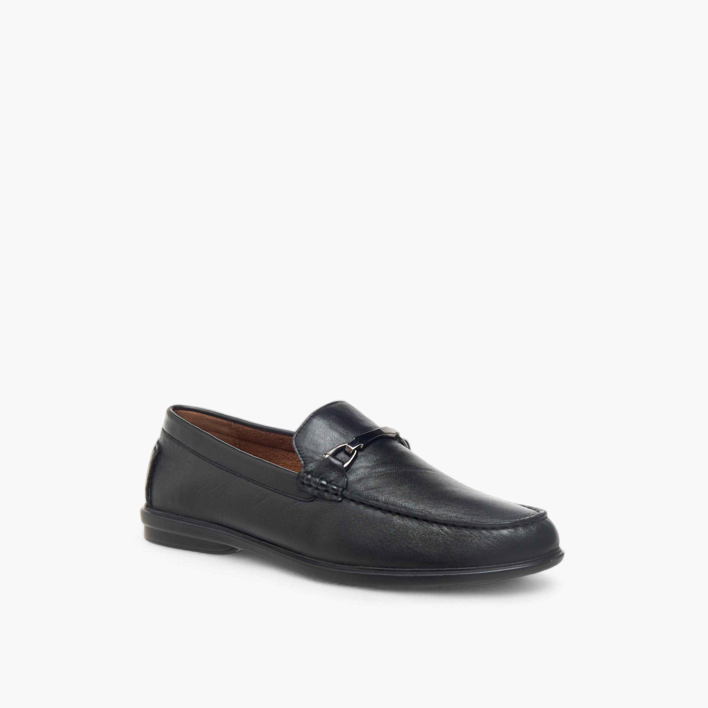 LBL by Shoexpress Solid Slip-On Loafers with Metal Accent-men-shoes-loafersandmoccasins-image-2