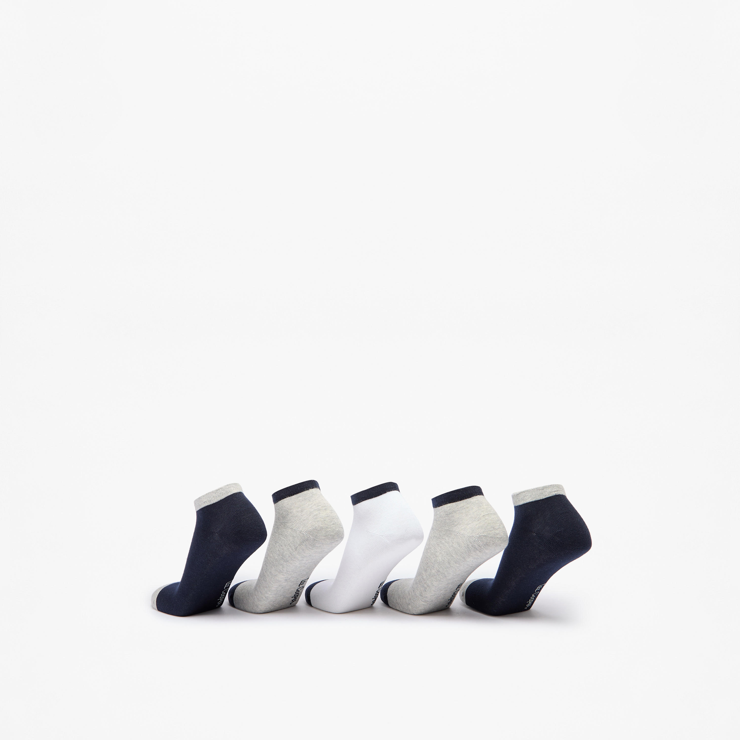 طقم جوارب طول الكاحل 5 أزواج سادة من لي كوبر-men-socks-image-2