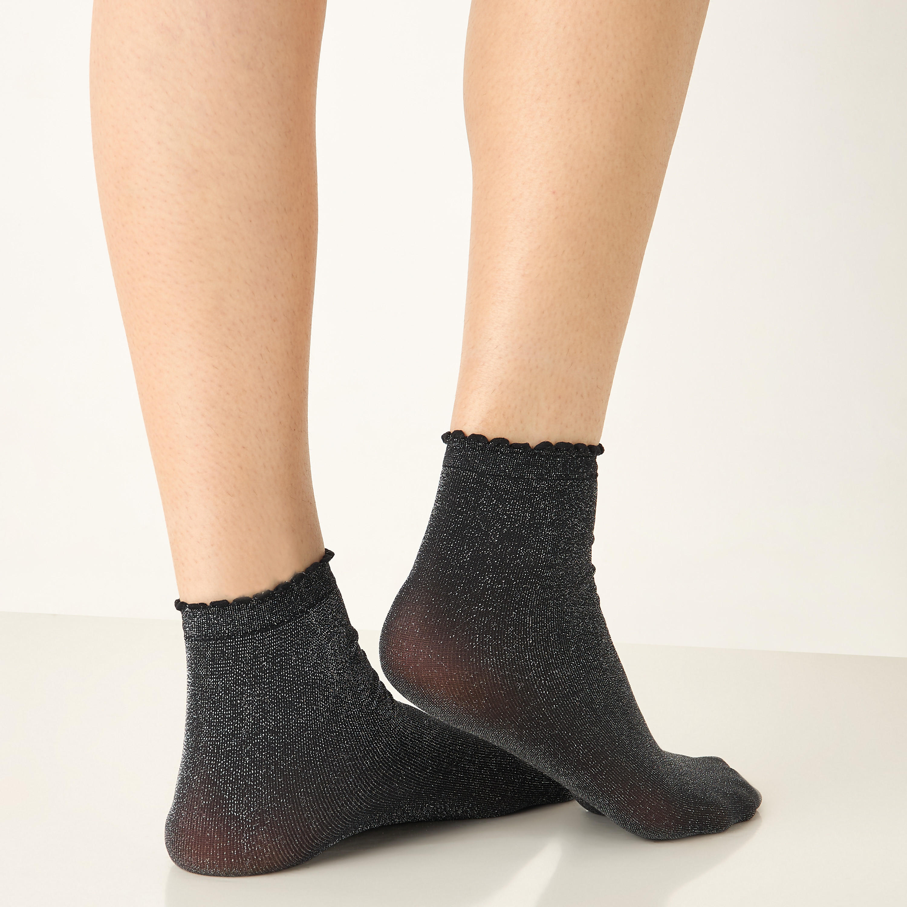 Celeste Textured Ankle Length Socks-women-socksandstockings-image-4