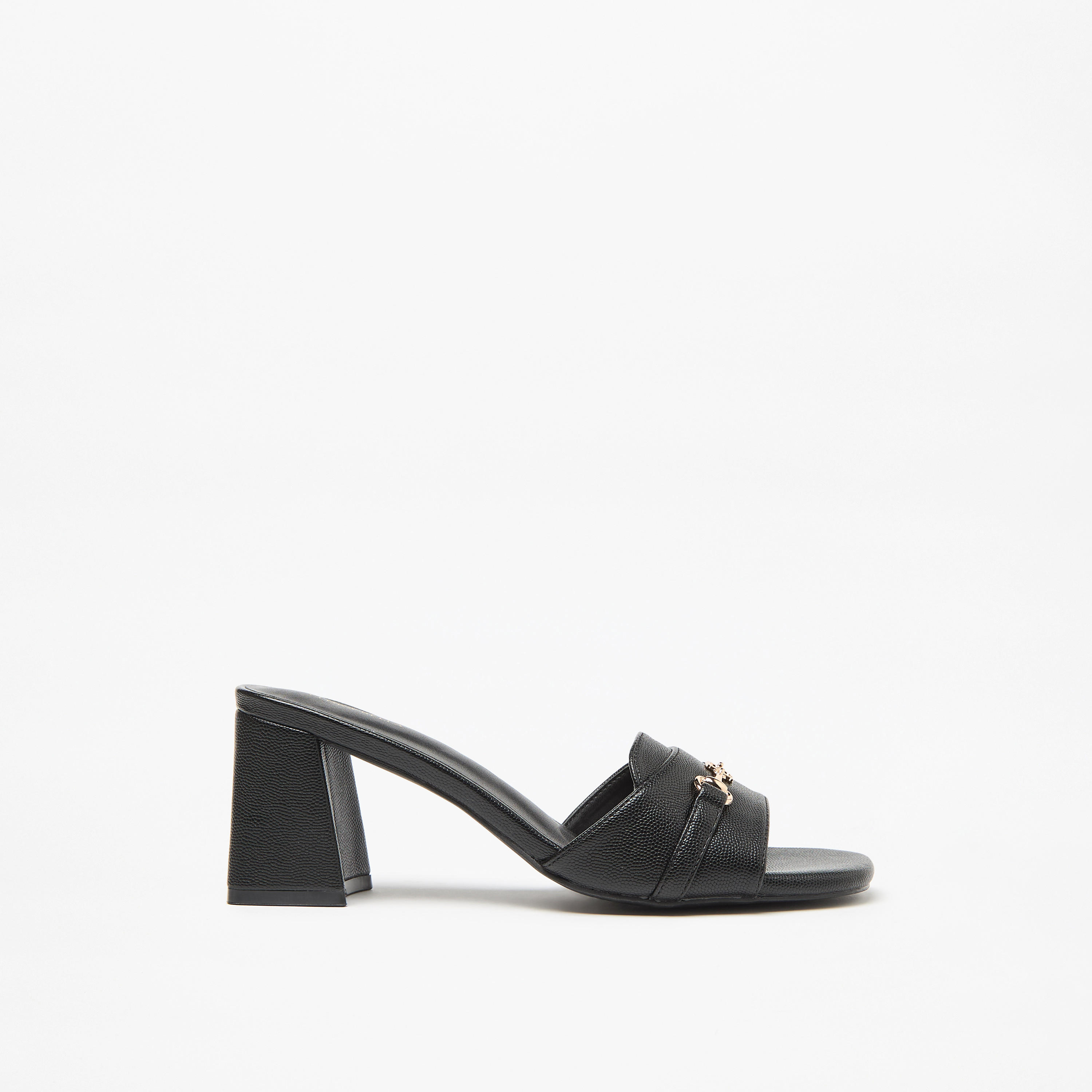صندل سهل الارتداء بارز الملمس بكعب سميك وإبزيم مزيّن من فلورا بيلا-women-shoes-sandals-heeled-image-8