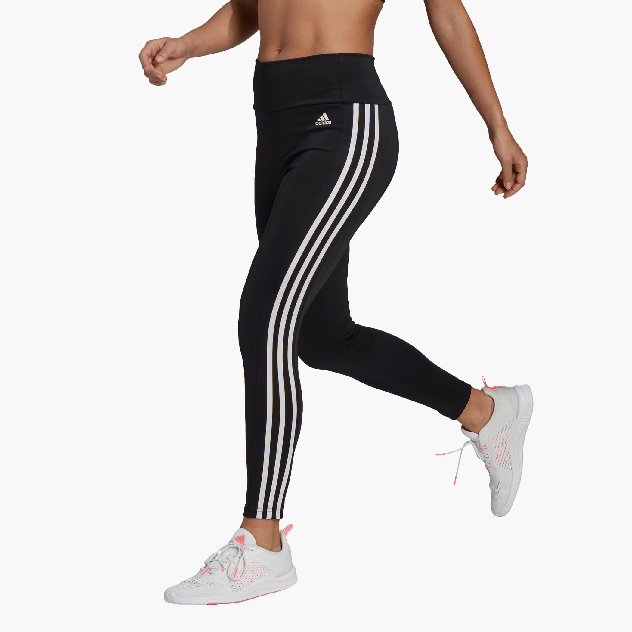 بنطلون ليقنز بطبعات شعار وخصر مطاطي مرتفع من أديداس-women-clothing-sportswearandactivewear-bottoms-image-1
