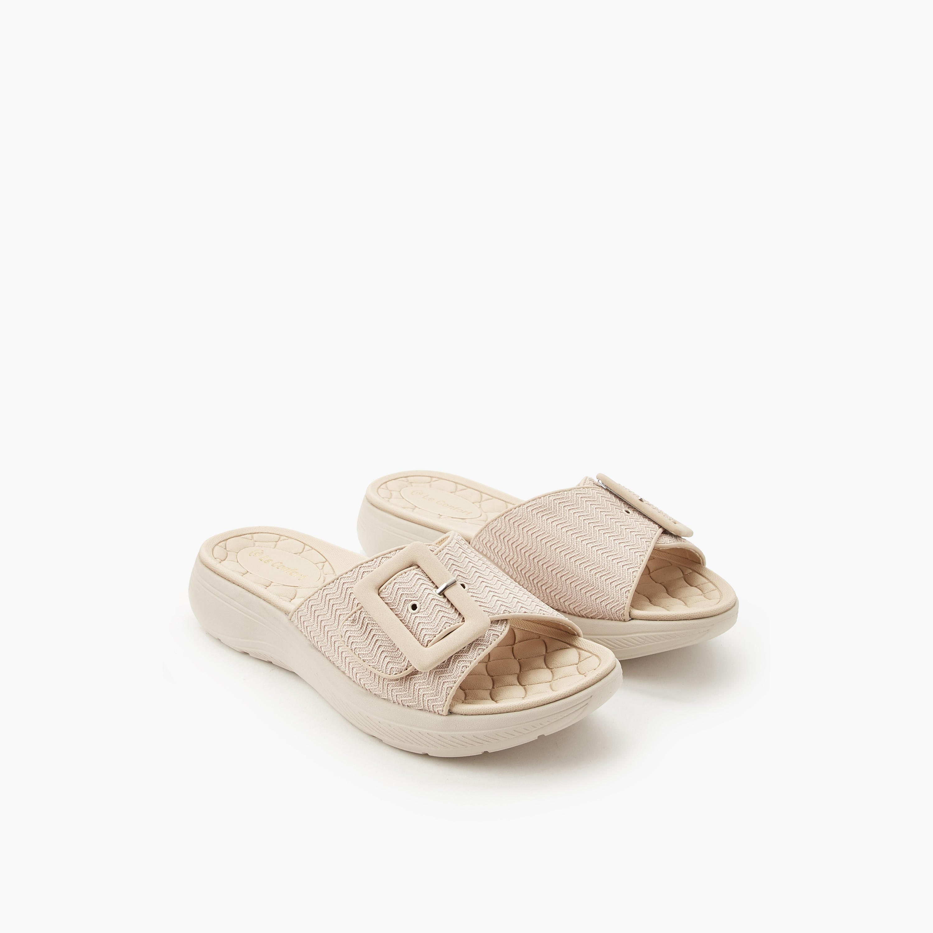 Le Confort Women Flyknit Slip-On Comfort Sandals-women-shoes-sandals-heeled-image-1