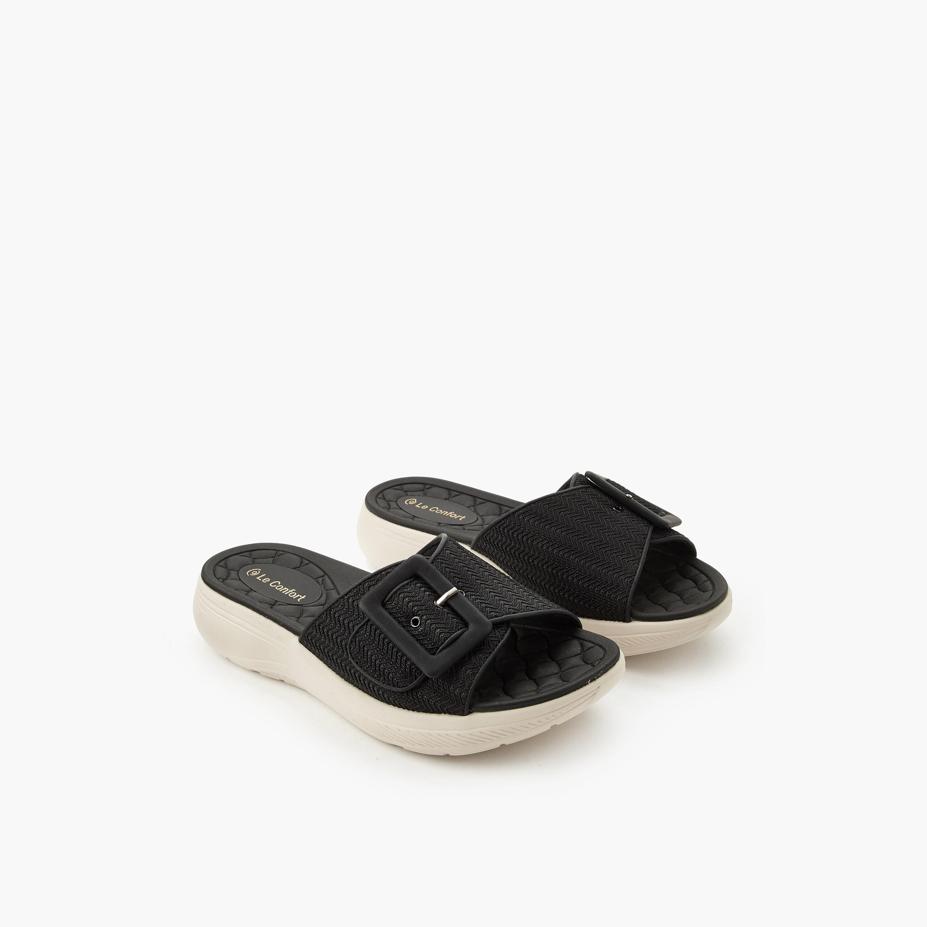 Le Confort Women Flyknit Slip-On Comfort Sandals-women-shoes-sandals-heeled-image-1