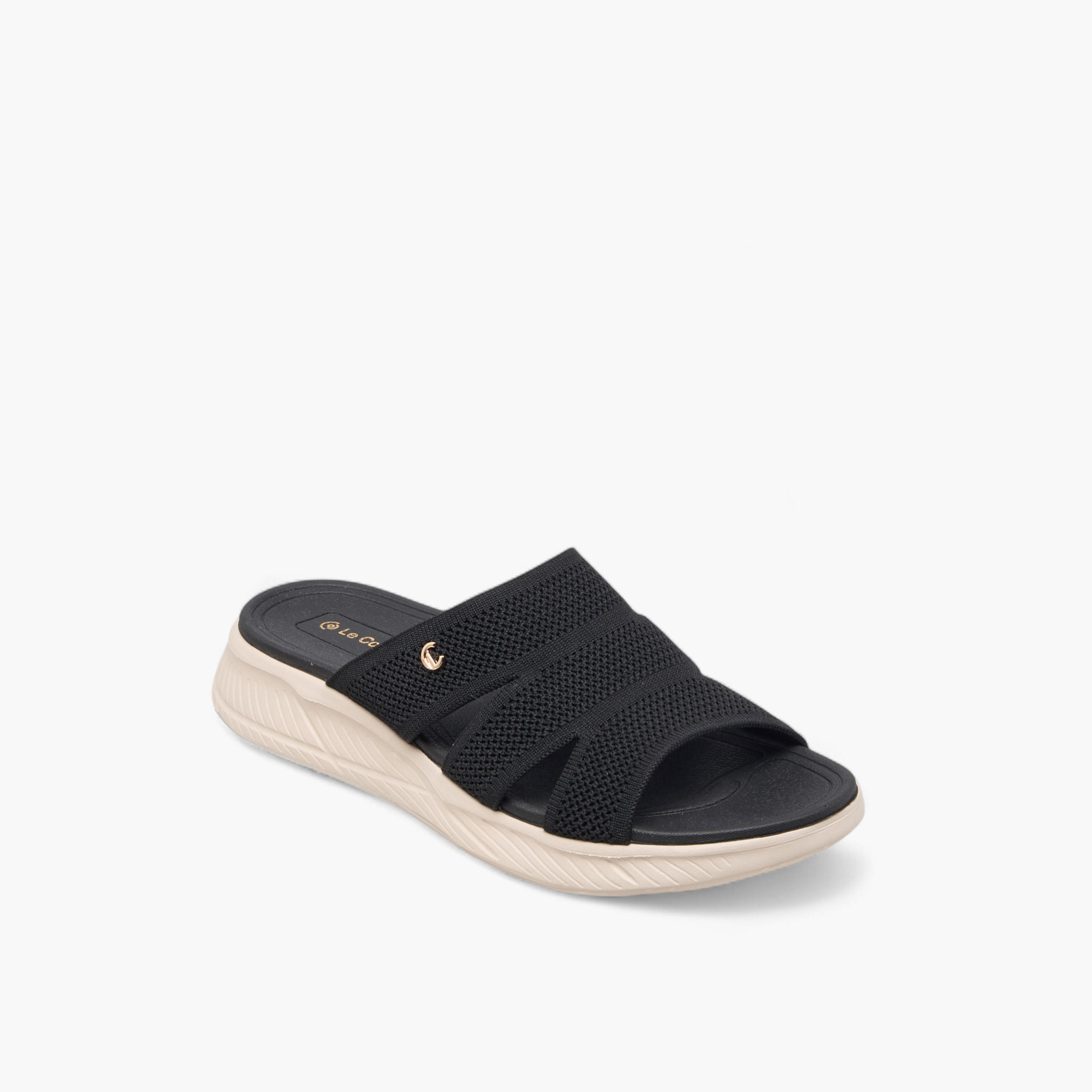 Le Confort Textured Slip-On Flyknit Comfort Sandals-women-shoes-sandals-heeled-image-2