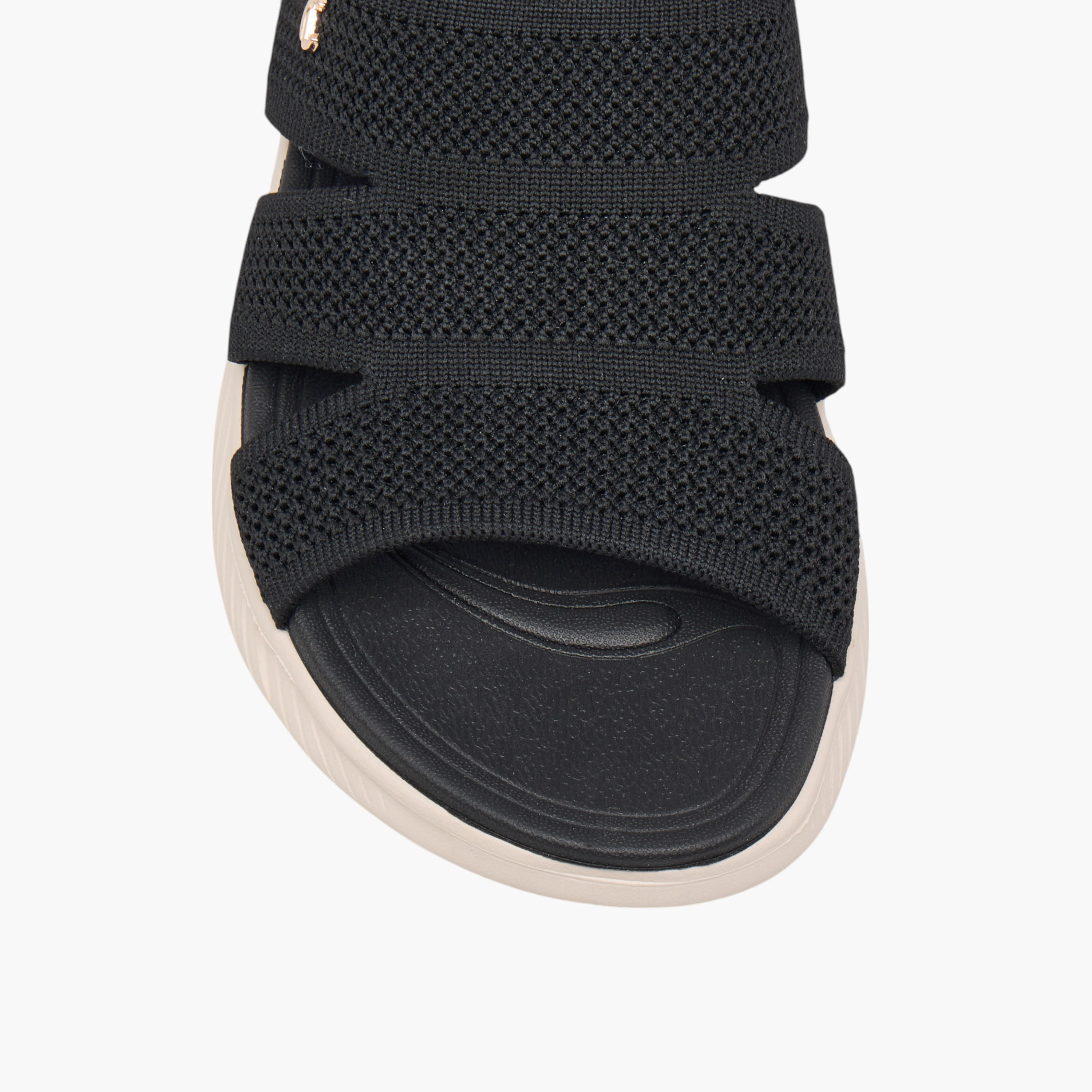 Le Confort Textured Slip-On Flyknit Comfort Sandals-women-shoes-sandals-heeled-image-4