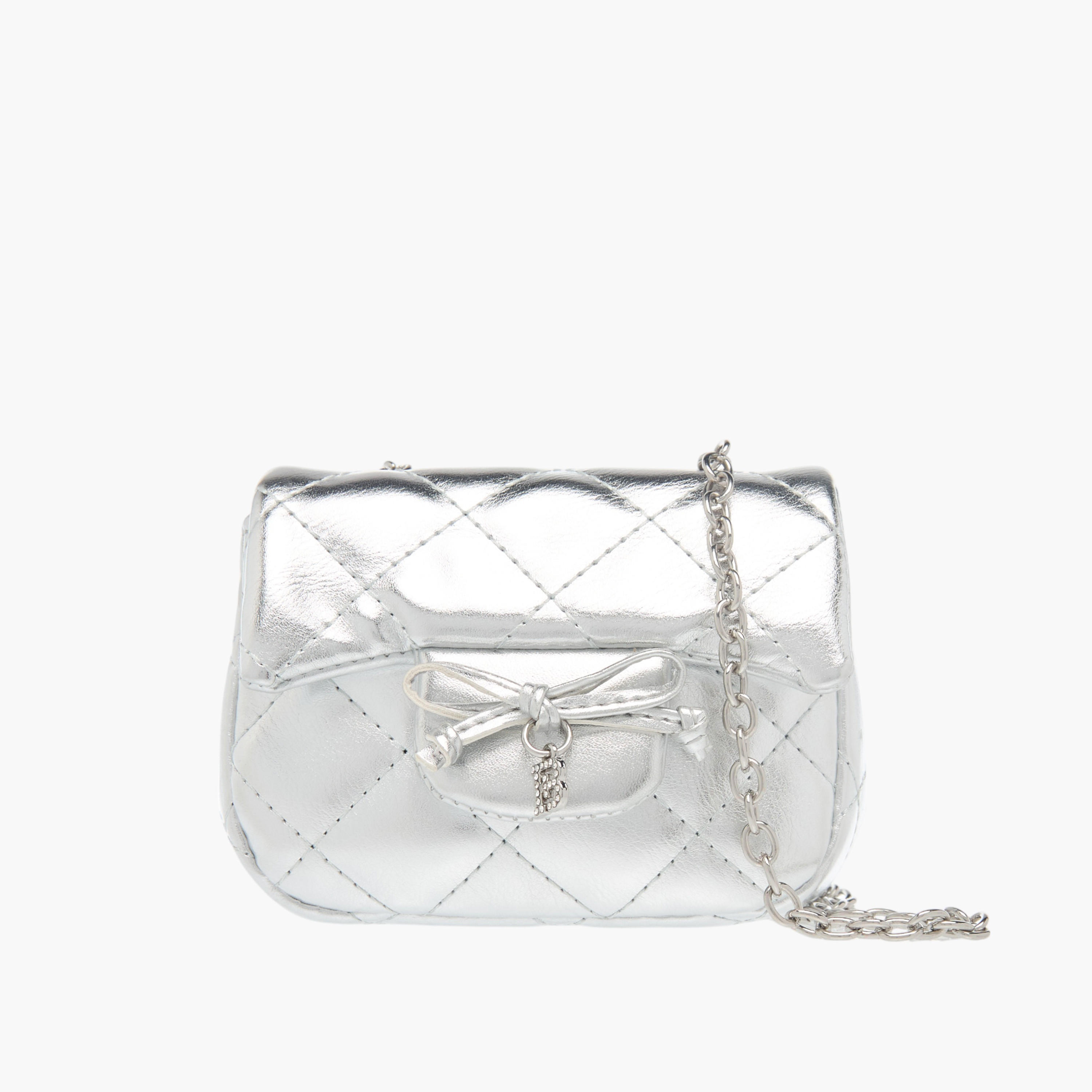 شنطة كروس بودي مبطنة بحزام سلسلة وزر إغلاق من فلورا بيلا-girls-accessories-bags-image-1