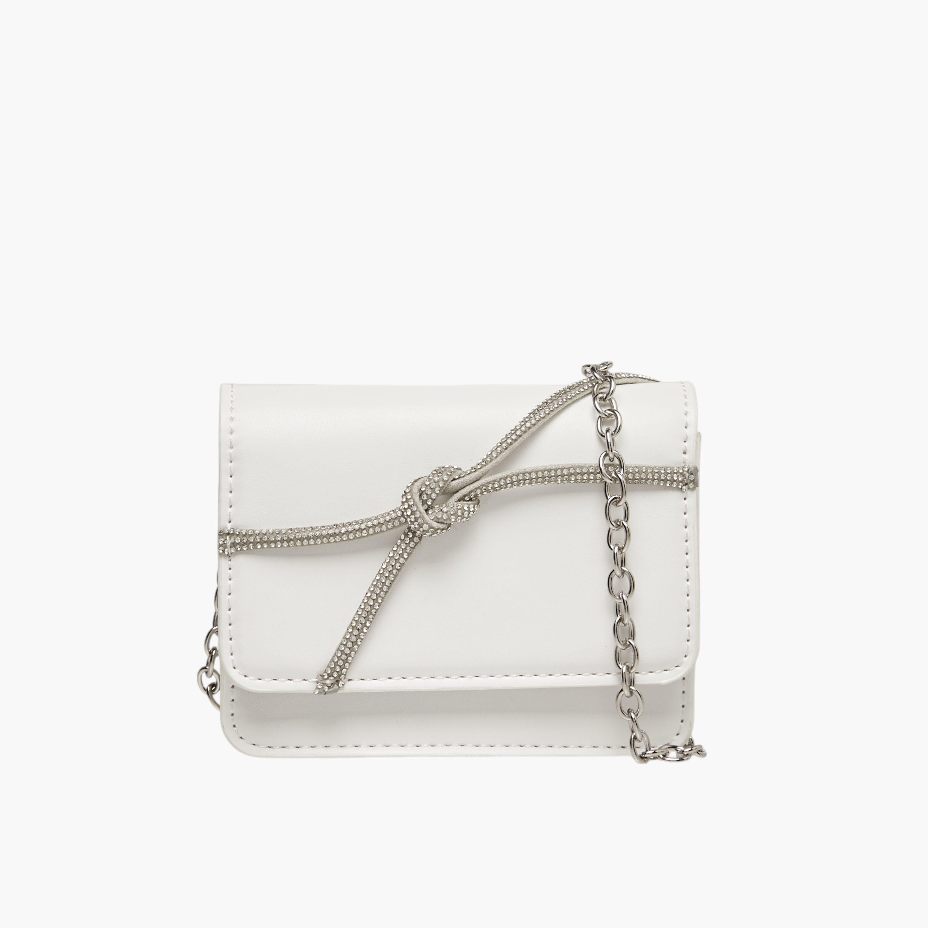 Flora Bella Embellished Crossbody Bag with Button Closure and Chain Strap-girls-accessories-bags-image-1