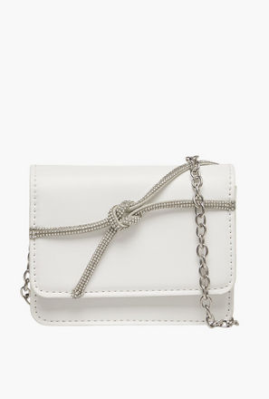 Flora Bella Embellished Crossbody Bag with Button Closure and Chain Strap-girls-accessories-image-1
