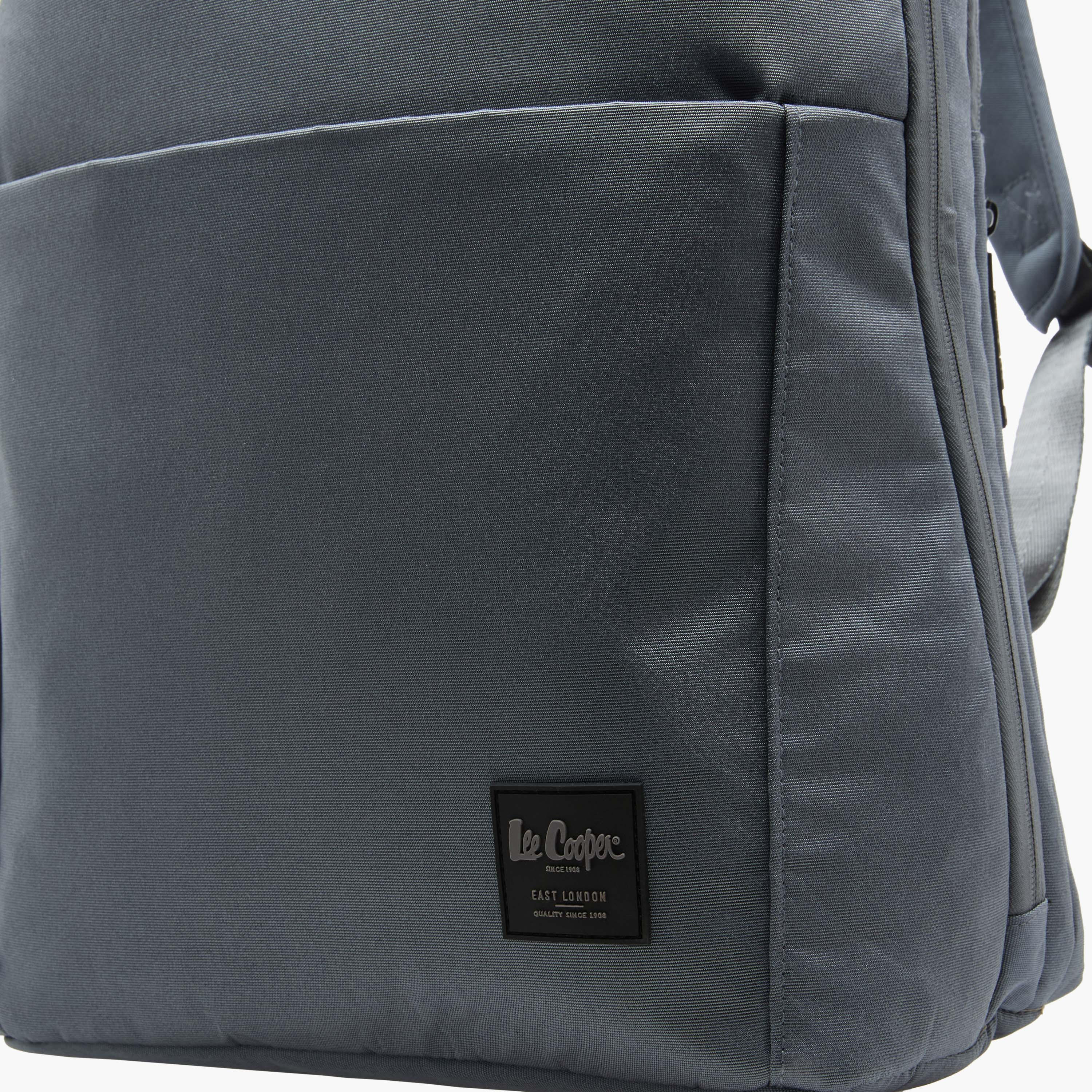 Lee Cooper Men Logo Applique Laptop Backpack-men-bags-image-6
