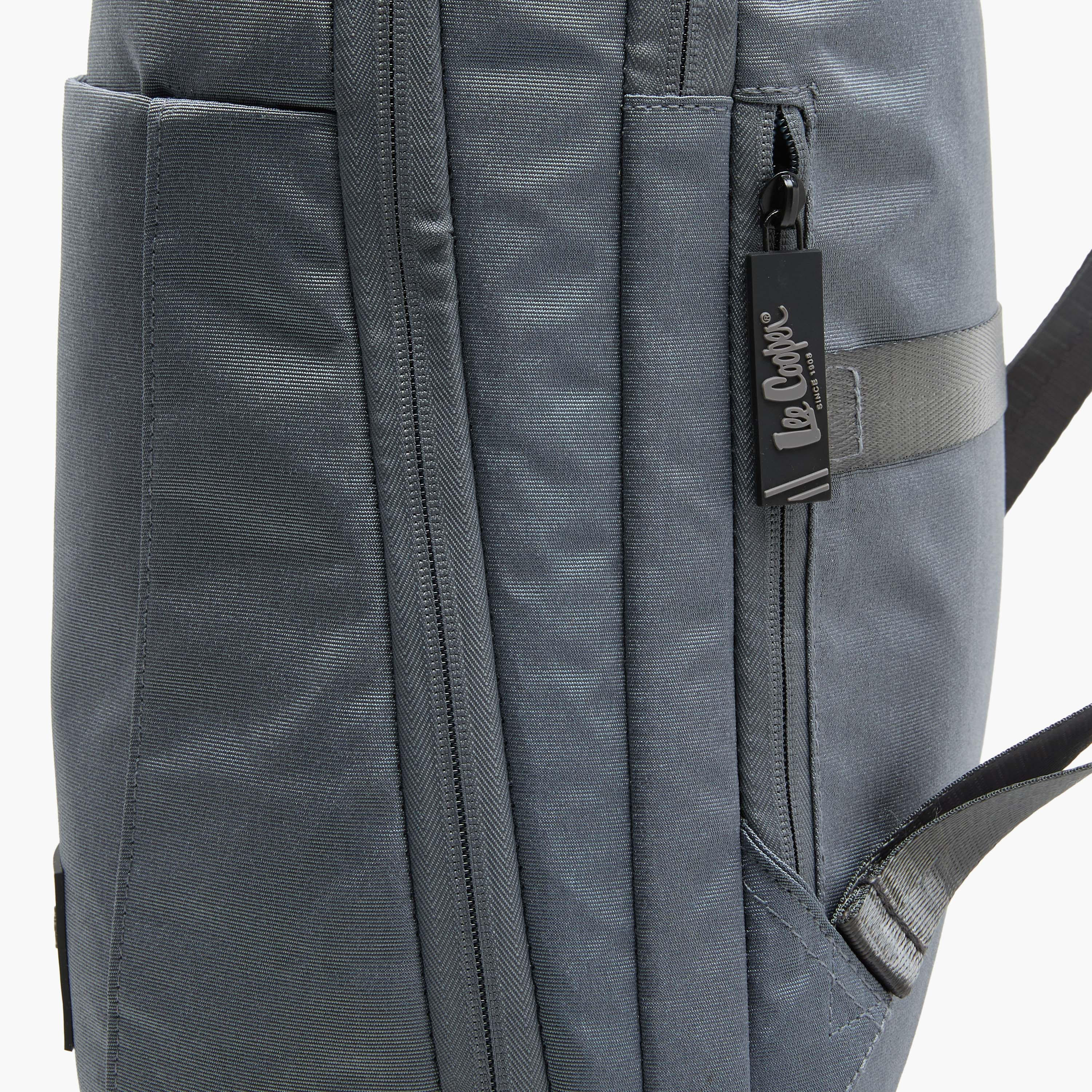 Lee Cooper Men Logo Applique Laptop Backpack-men-bags-image-7