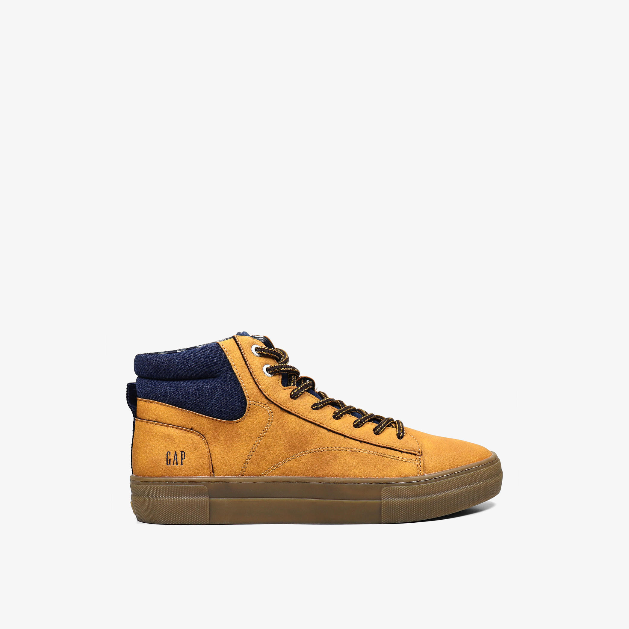 حذاء رياضي رجالي بقوالب ملونة بكاحل مرتفع مع رباط إغلاق من جاب-men-shoes-sneakers-image-1