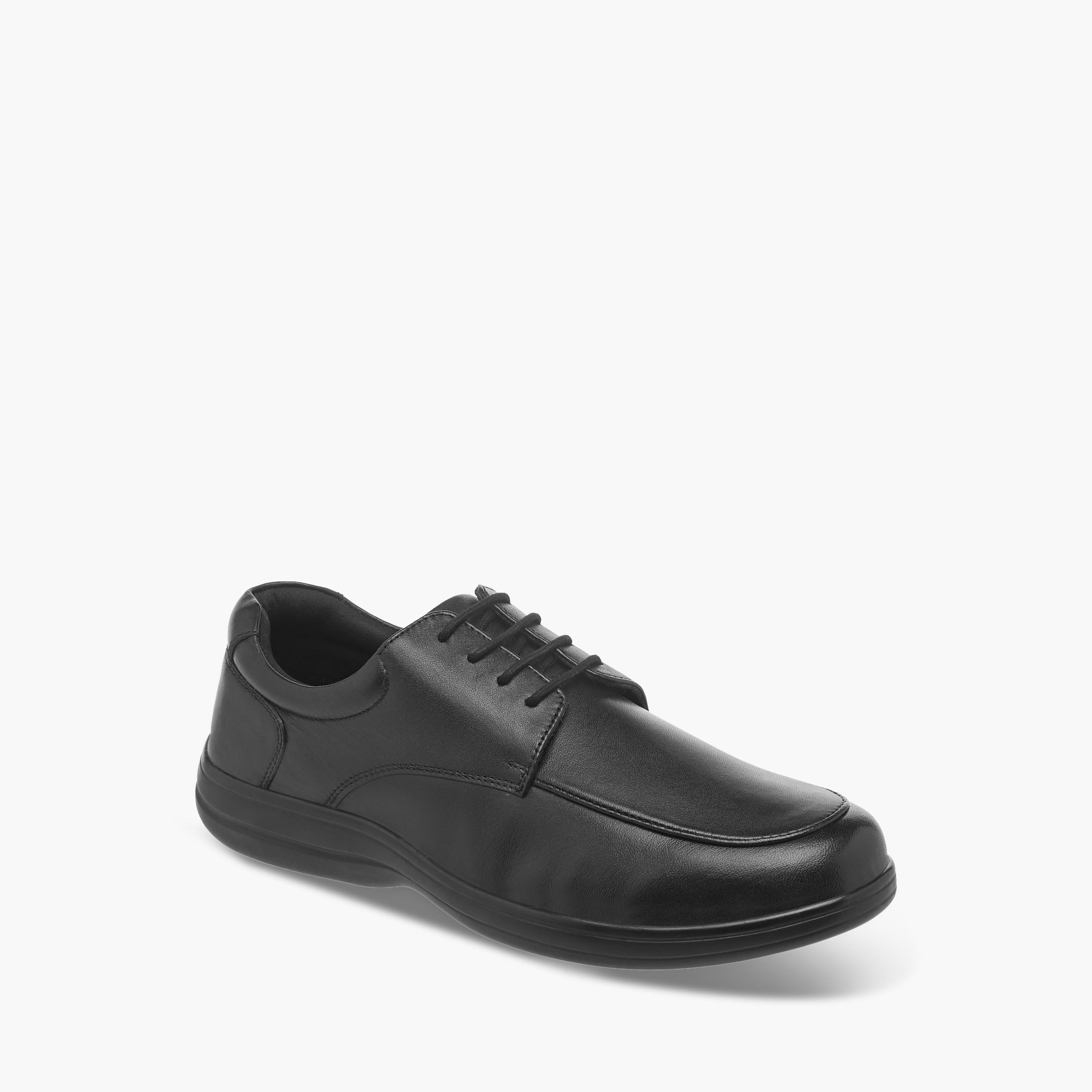 LBL by Shoexpress Textured Derby Shoes with Lace-Up Closure-men-shoes-formalshoes-image-2
