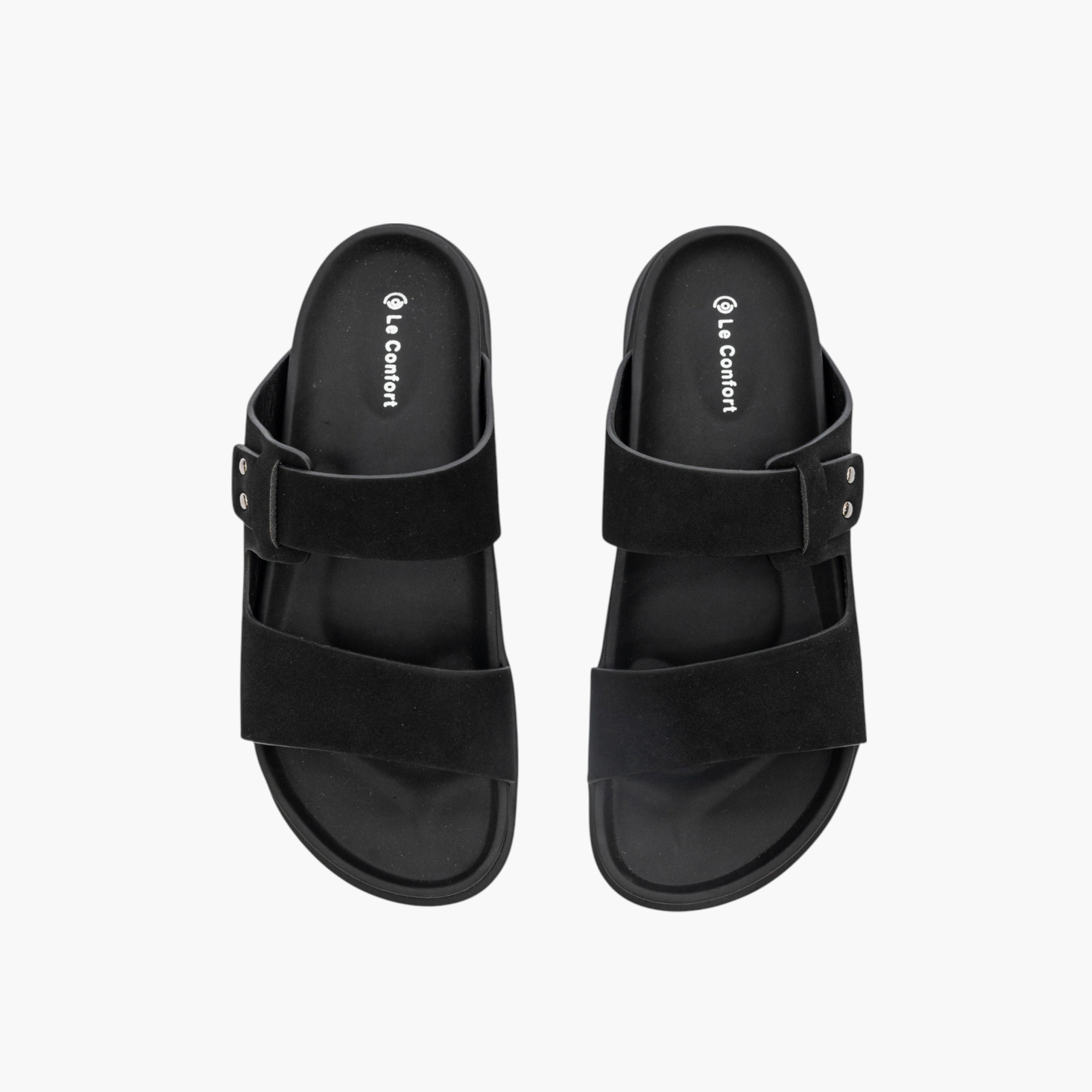 Le Confort Solid Slip-On Sandals-men-shoes-sandals-image-1