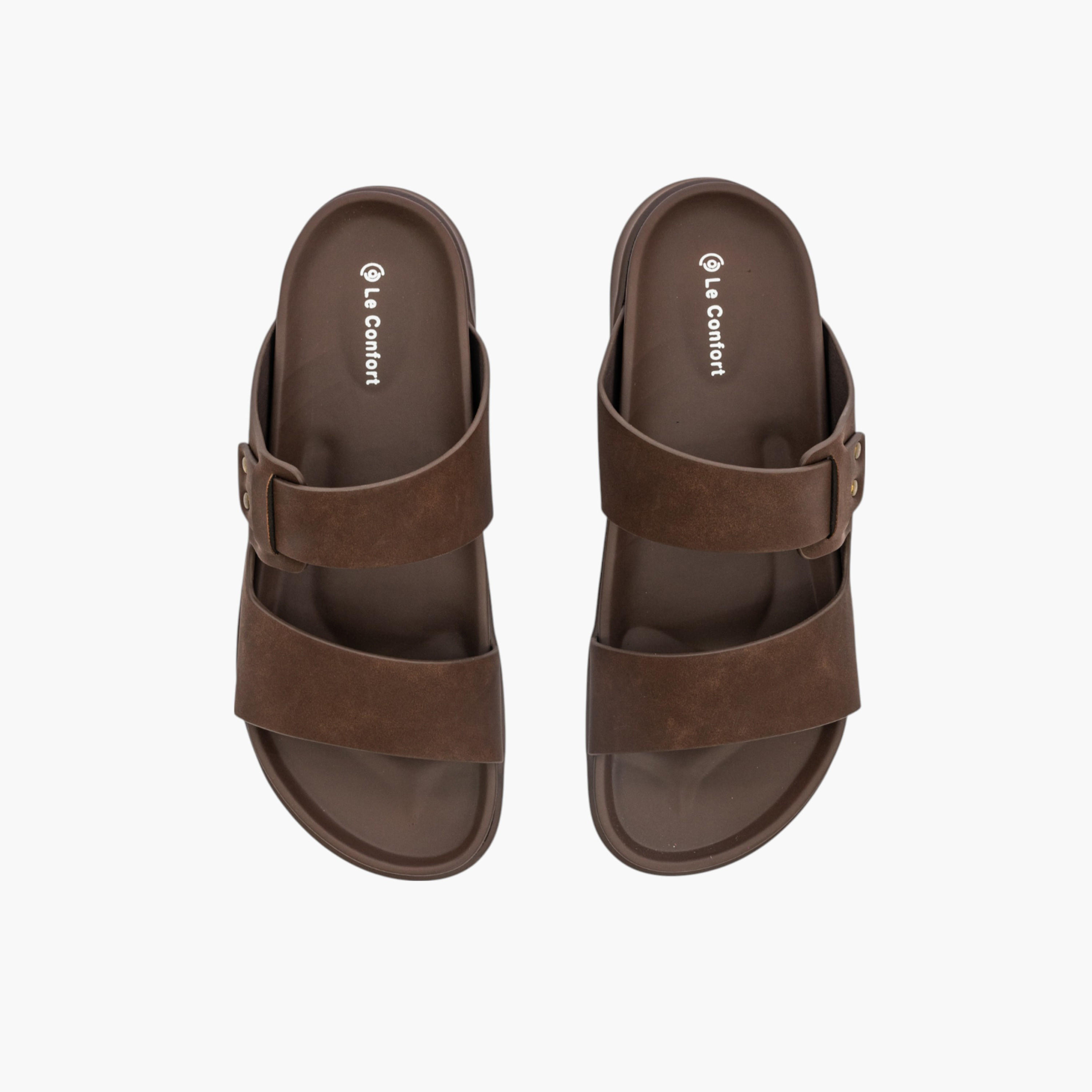 Le Confort Solid Slip-On Sandals-men-shoes-sandals-image-1