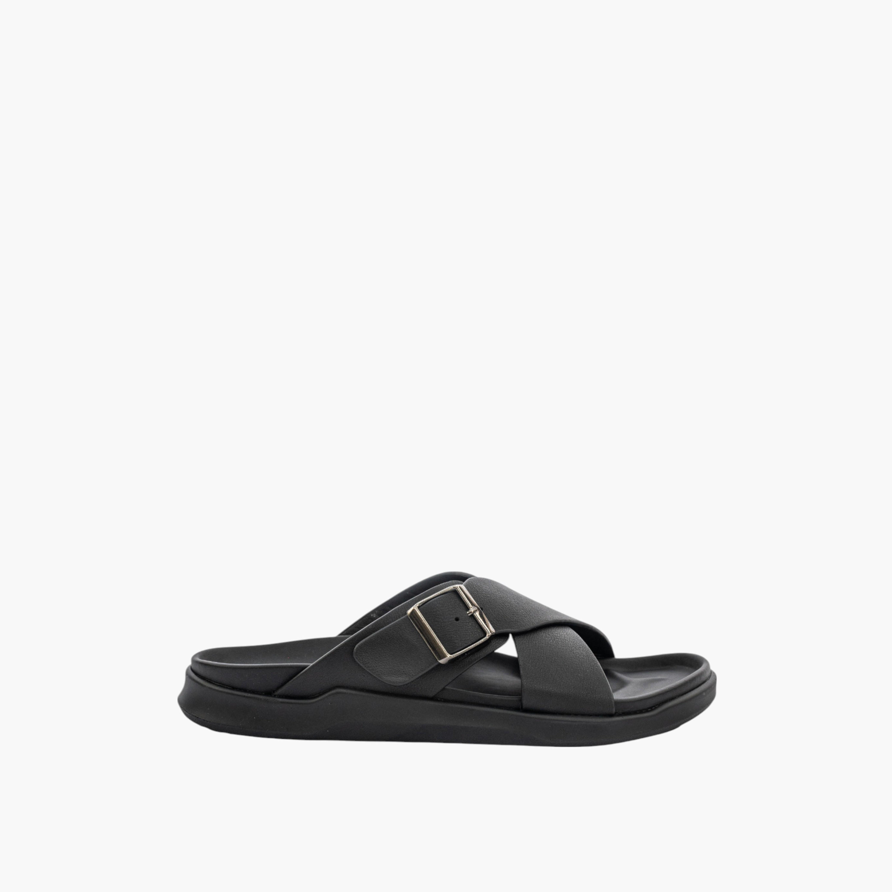 Le Confort Buckle Accent Cross-Strap Slip-On Sandals-men-shoes-sandals-image-3