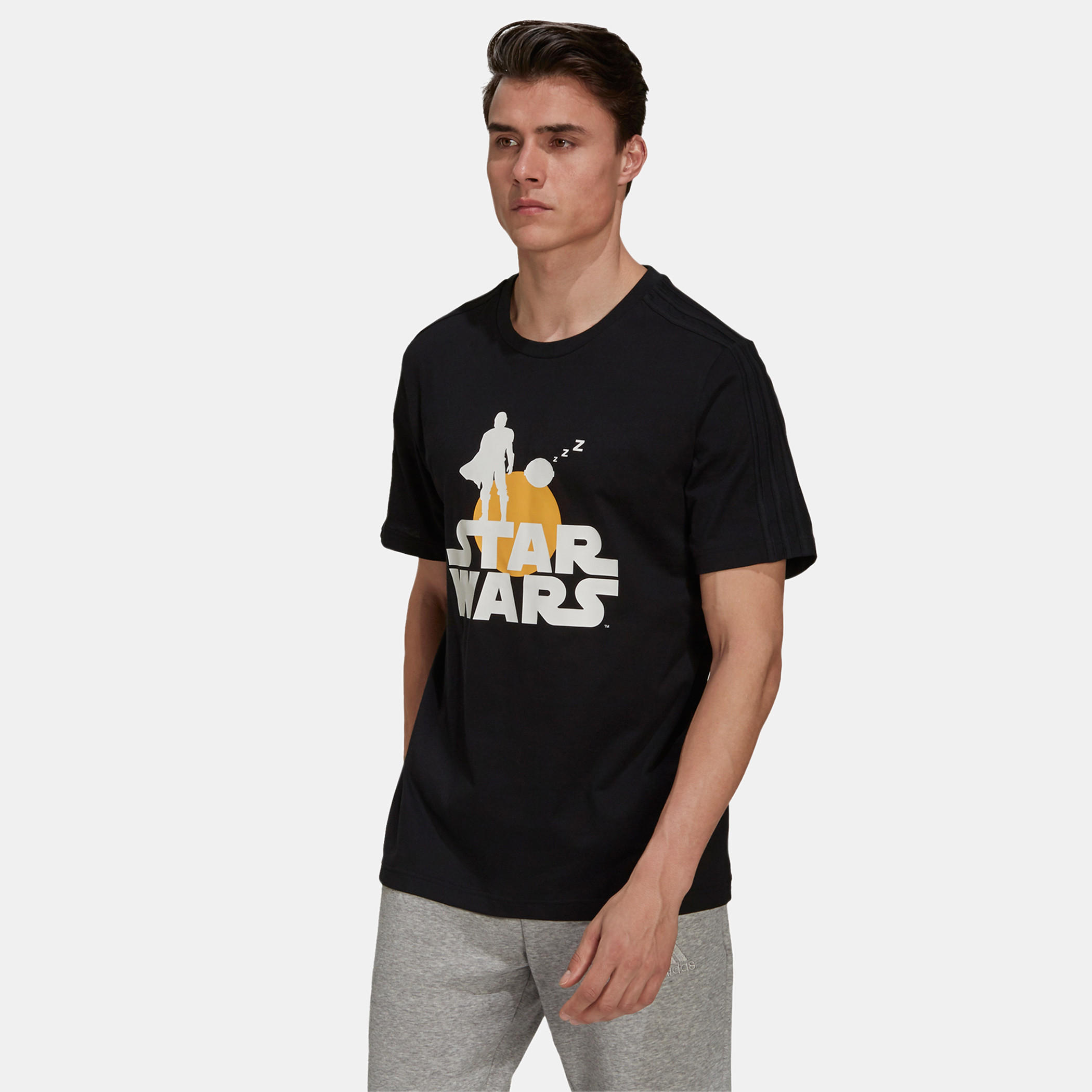 Adidas Star Wars Print Training T-shirt with Crew Neck and Short Sleeves-men-clothing-sportswearandactivewear-tshirtsandpolos-image-1