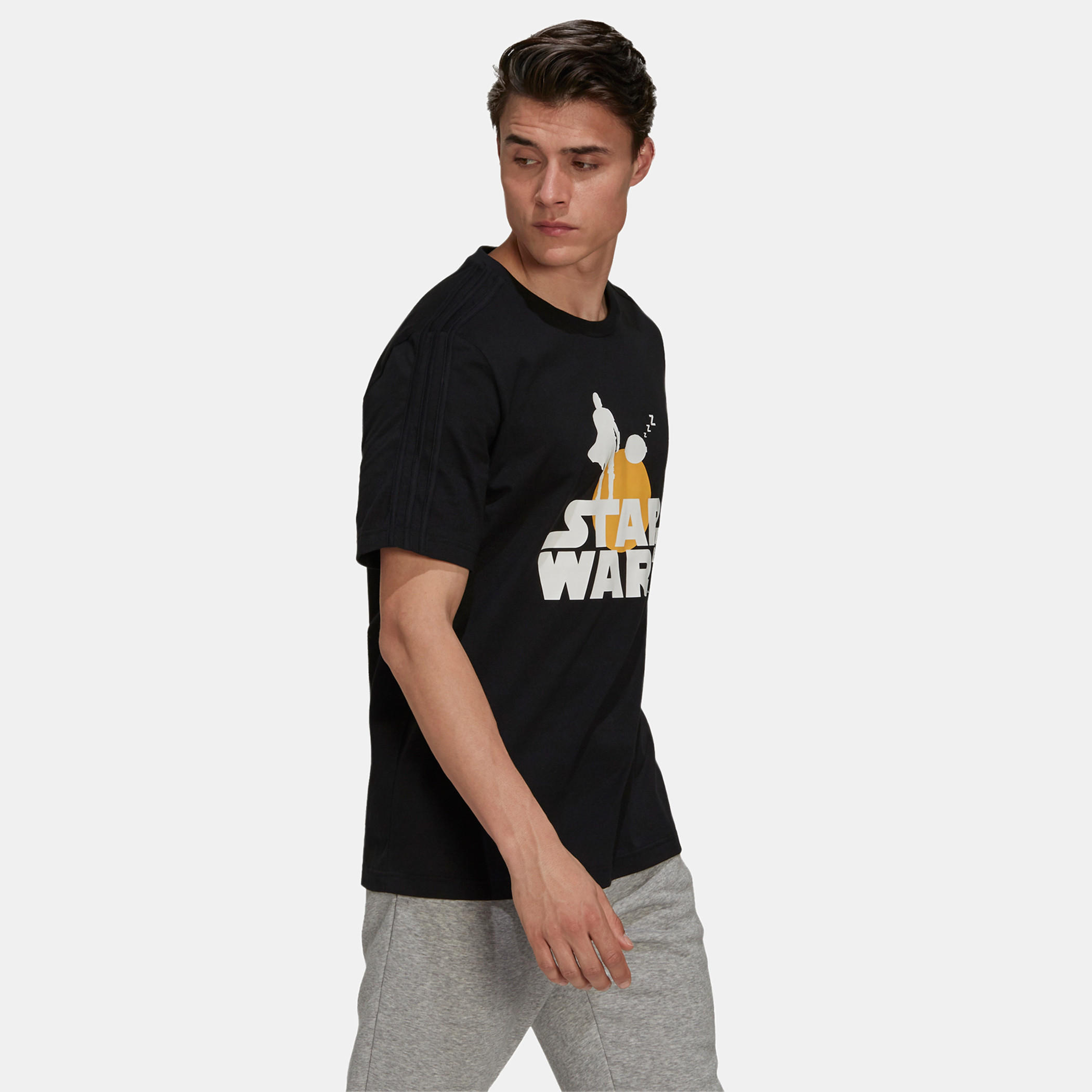 Adidas Star Wars Print Training T-shirt with Crew Neck and Short Sleeves-men-clothing-sportswearandactivewear-tshirtsandpolos-image-2