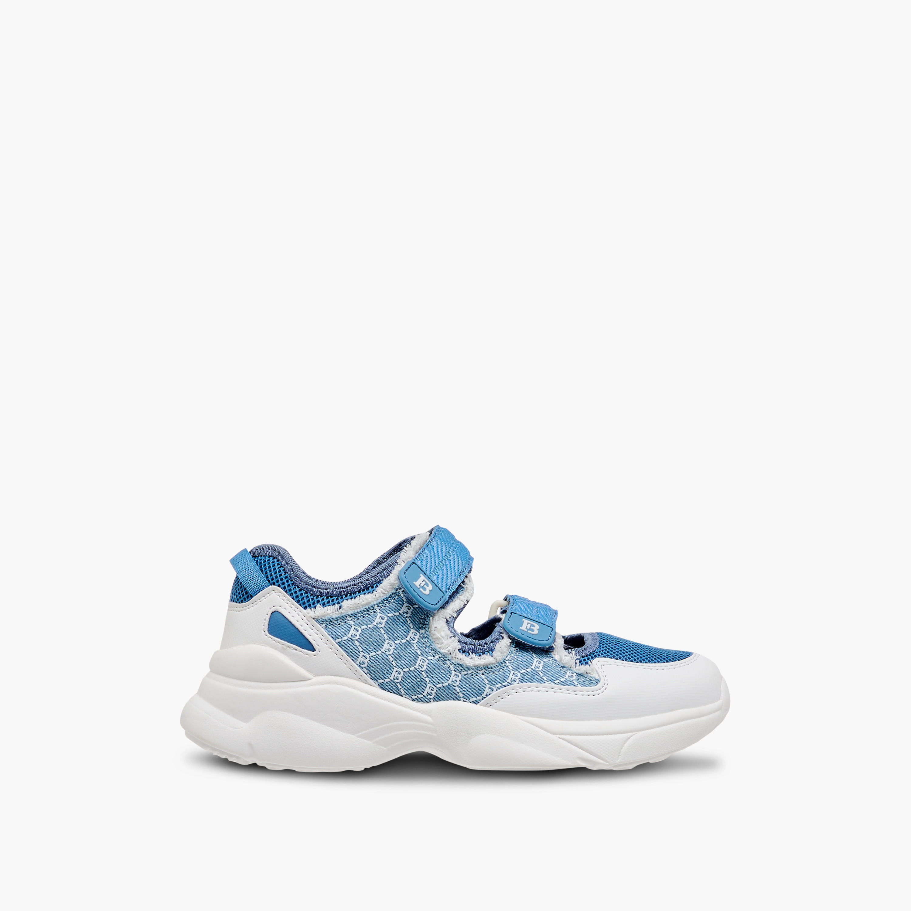 Flora Bella Monogram Print Sneakers with Hook and Loop Closure-women-shoes-sneakers-image-3