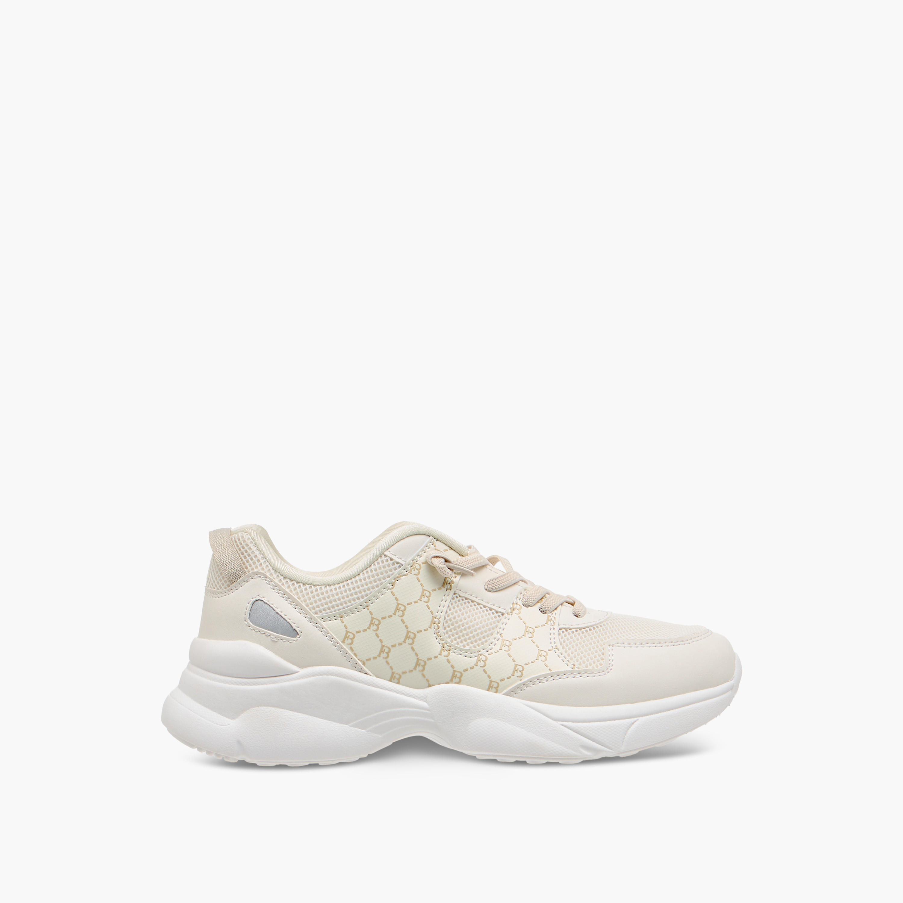 Flora Bella Monogram Print Ankle Sneakers with Lace-Up Closure-women-shoes-sneakers-image-3