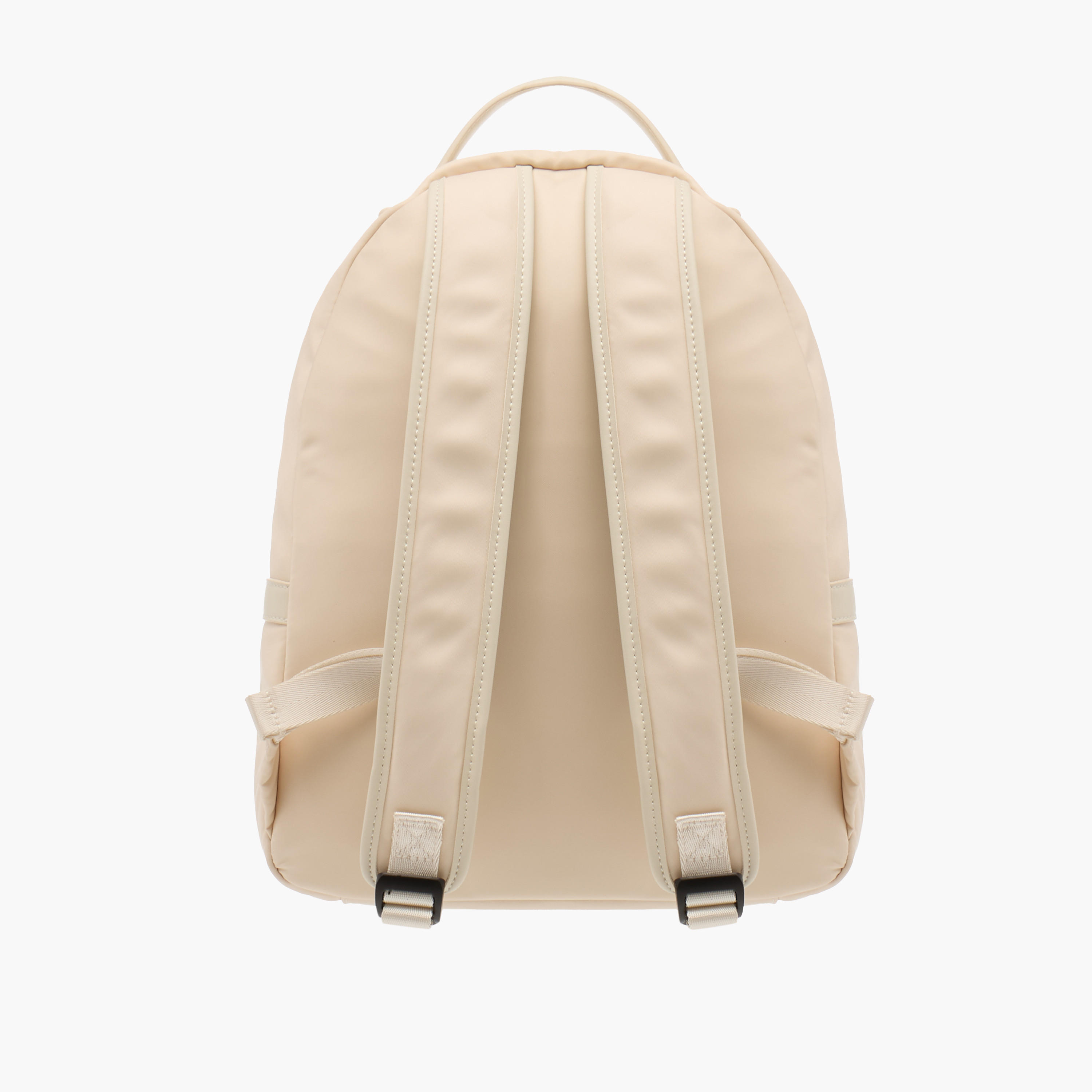 Lee Cooper Logo Print Backpack with Adjustable Straps and Handle-men-bags-image-3