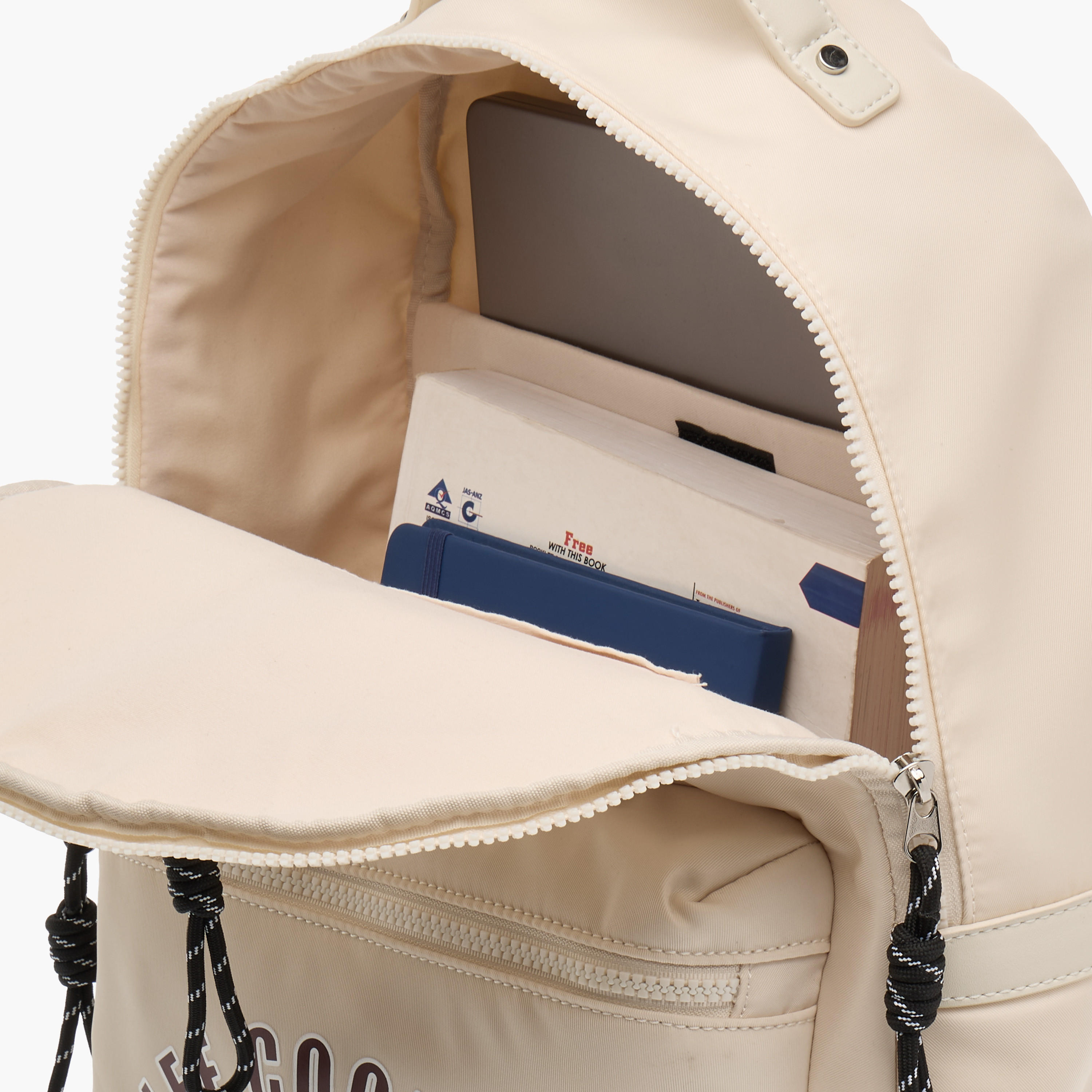 Lee Cooper Logo Print Backpack with Adjustable Straps and Handle-men-bags-image-6