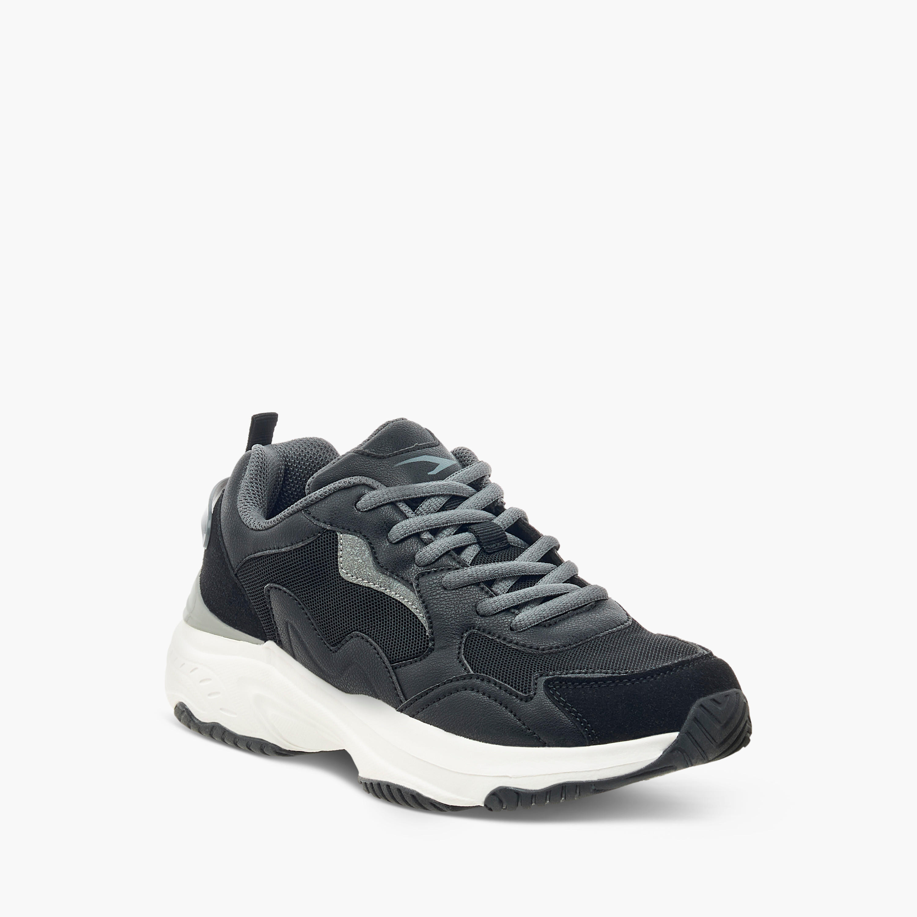 Dash Panelled Sports Shoes with Lace-Up Closure-women-shoes-sneakers-image-2