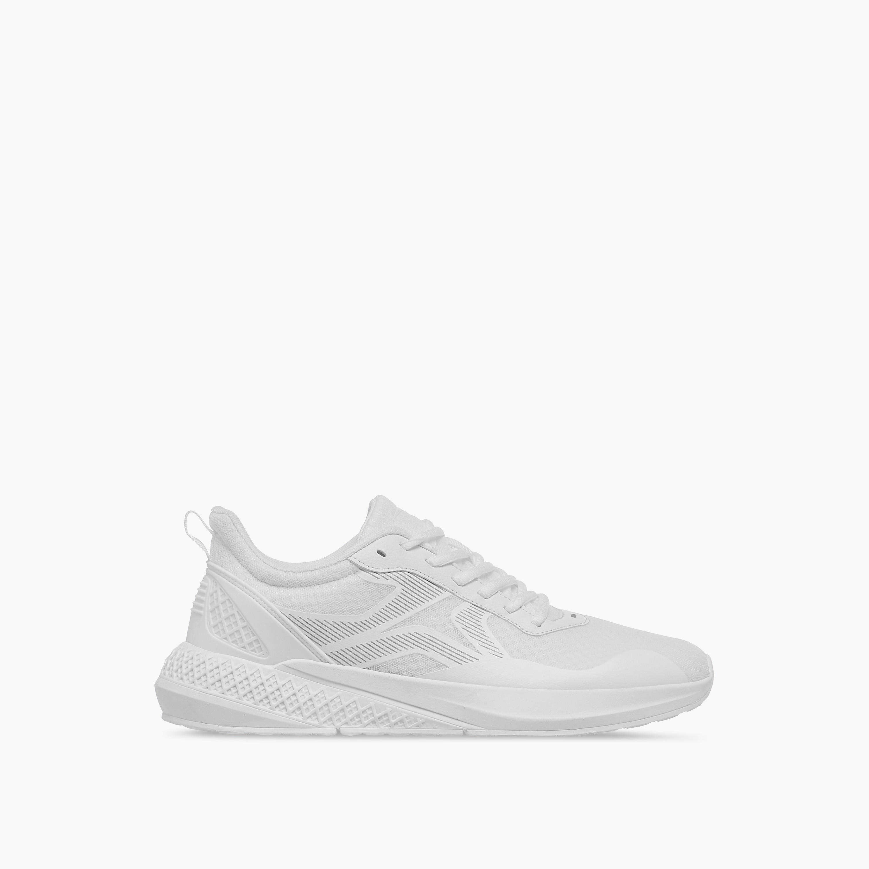 Dash Panelled Sports Shoes with Lace-Up Closure-sports-men-shoes-image-5