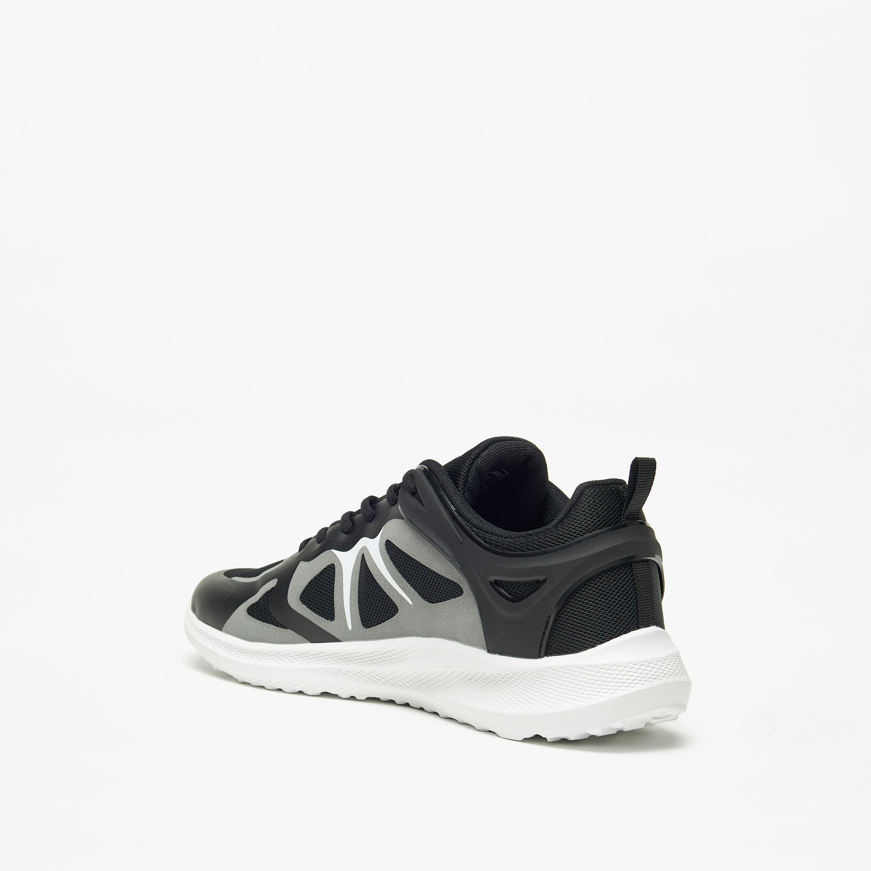 Dash Textured Lace-Up Walking Shoes-sports-men-shoes-image-3