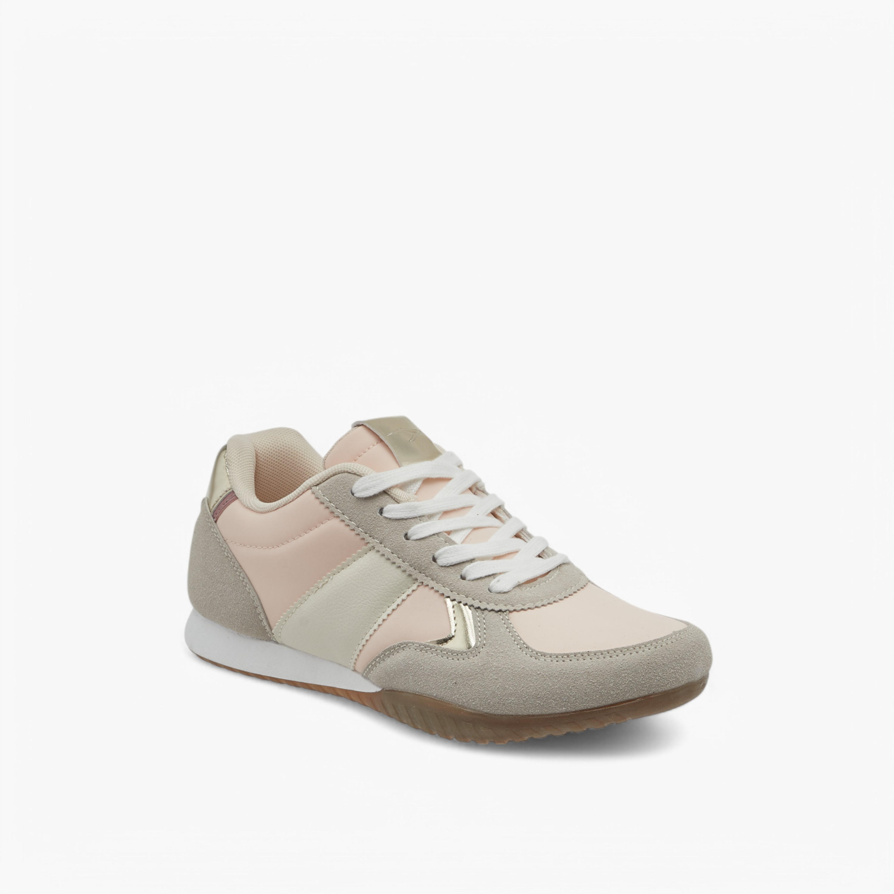 Dash Panelled Sneakers with Lace-Up Closure-women-shoes-sneakers-image-2