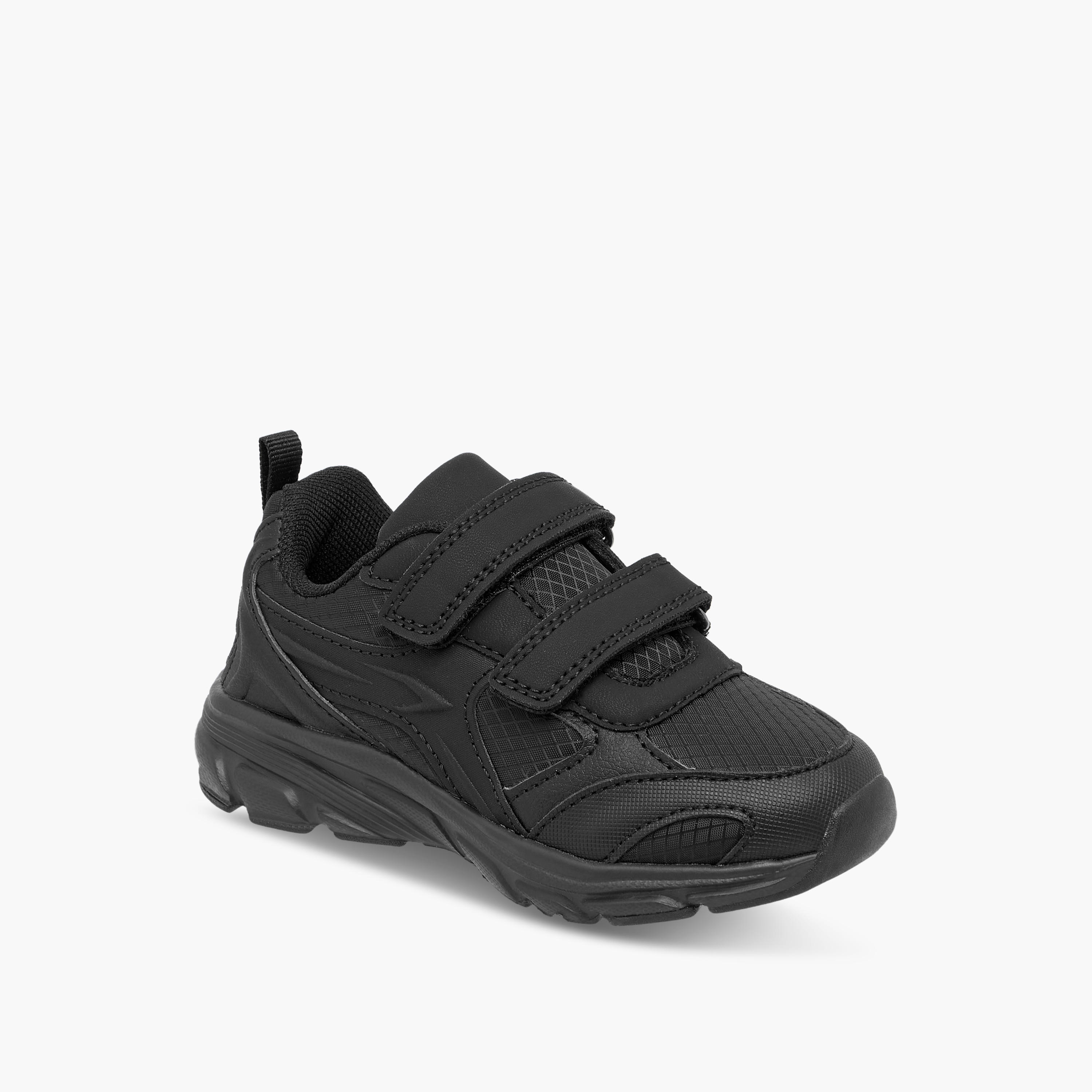 Dash Panelled School Shoes with Hook and Loop Closure-girls-shoes-schoolshoes-image-2