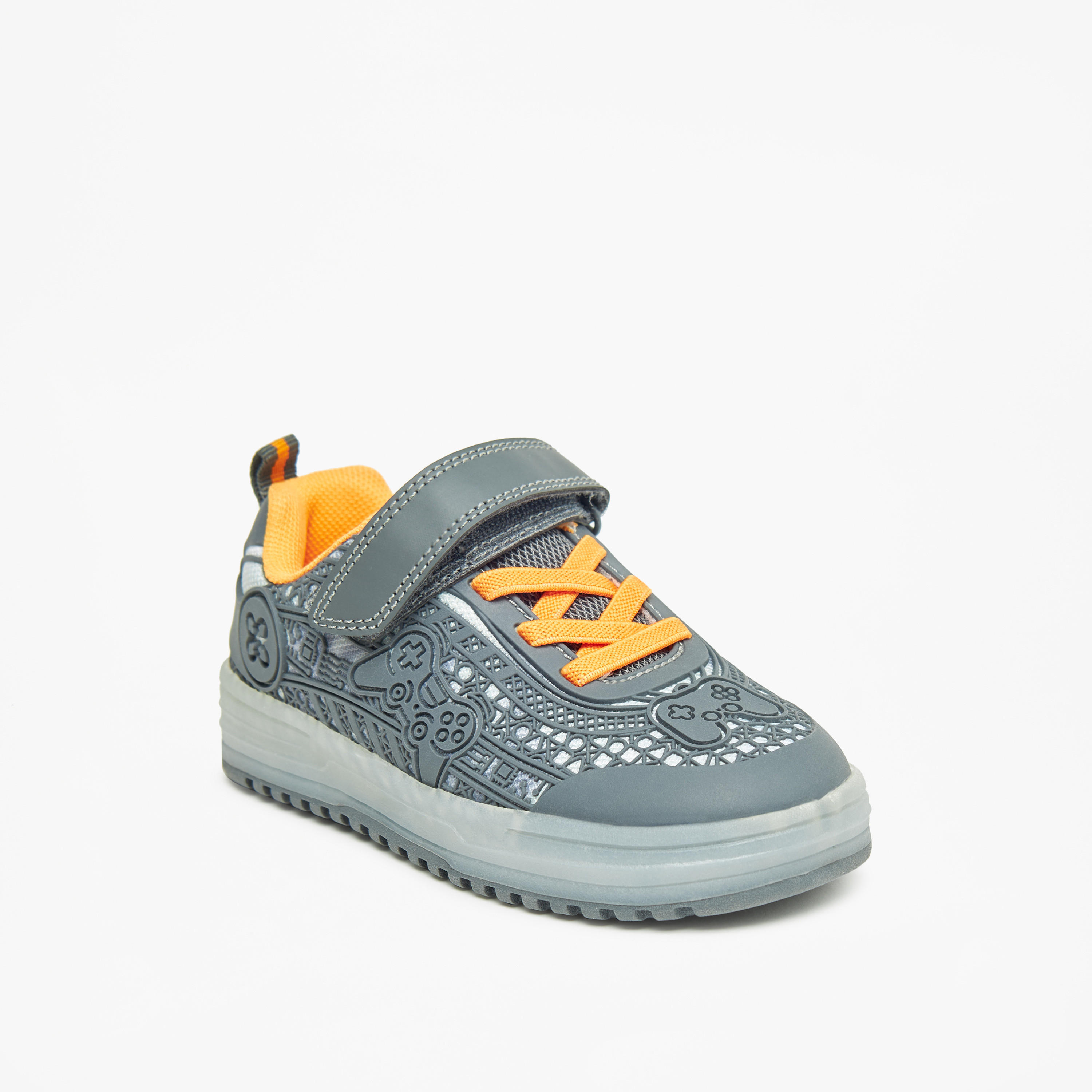 حذاء سنيكرز بارز الملمس بشريط إغلاق لاصق من جونيورز-boys-shoes-sneakers-image-7