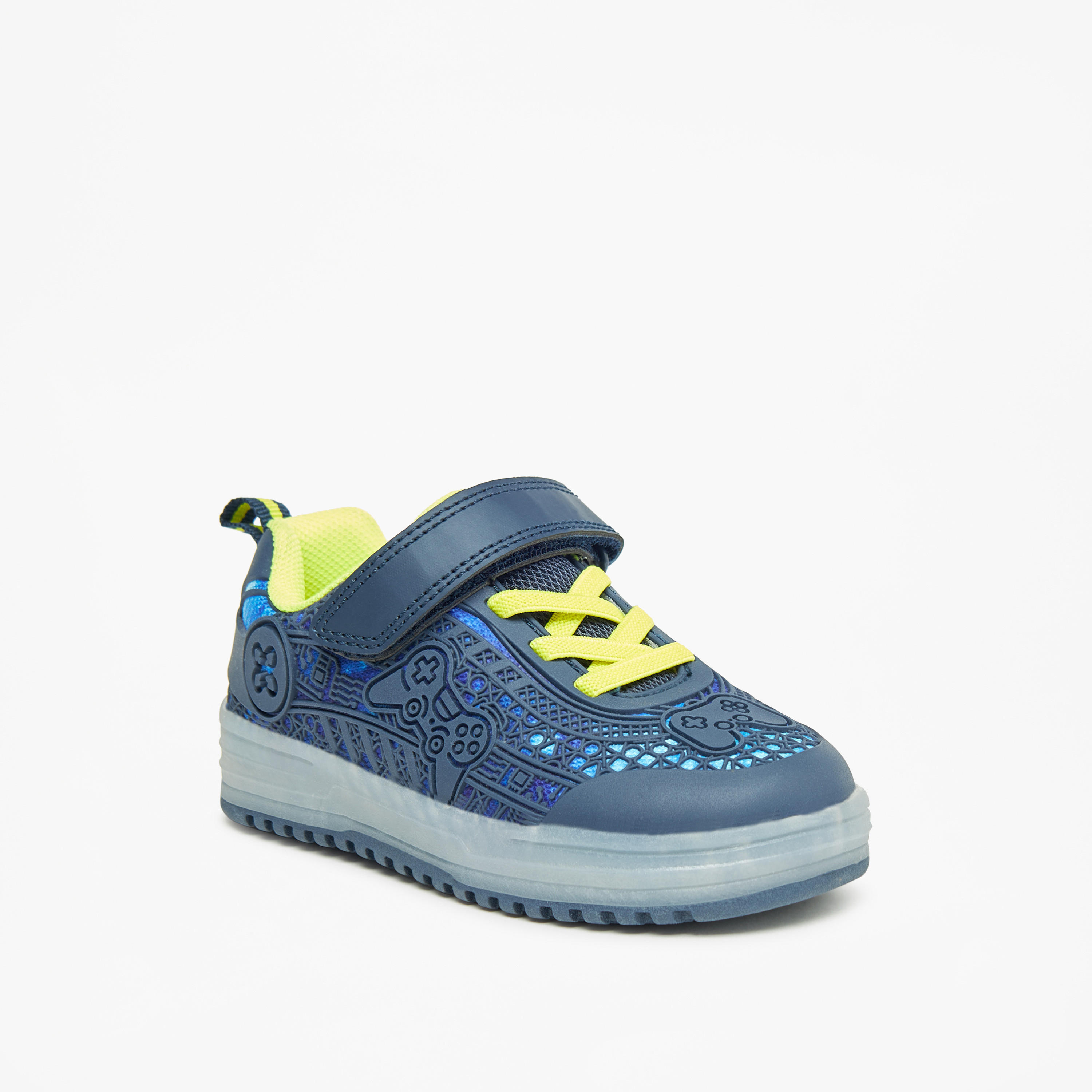 حذاء سنيكرز بارز الملمس بشريط إغلاق لاصق من جونيورز-boys-shoes-sneakers-image-13
