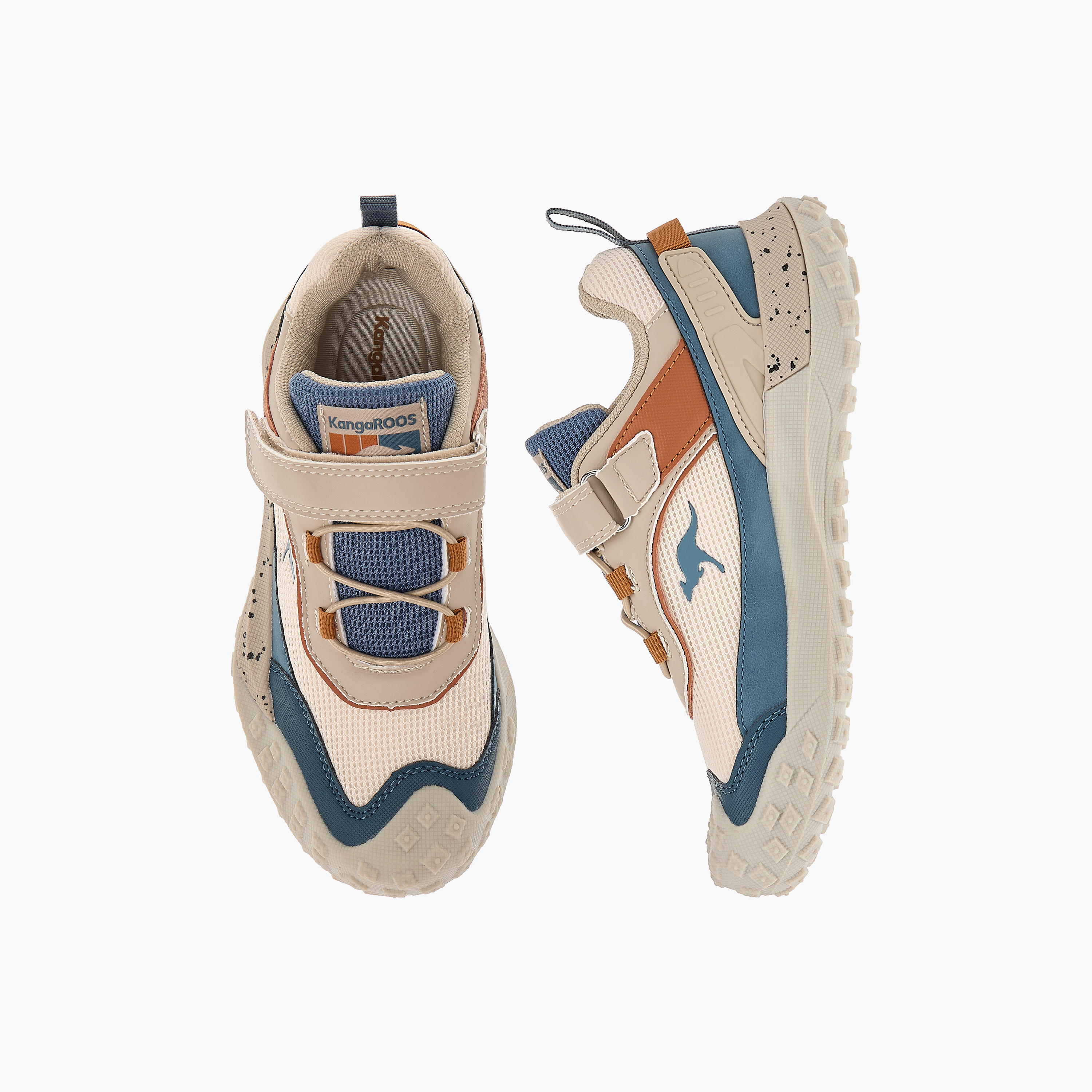 KangaROOS Kids' Logo Detail Sports Shoes with Hook and Loop Closure-boys-shoes-sneakers-image-1