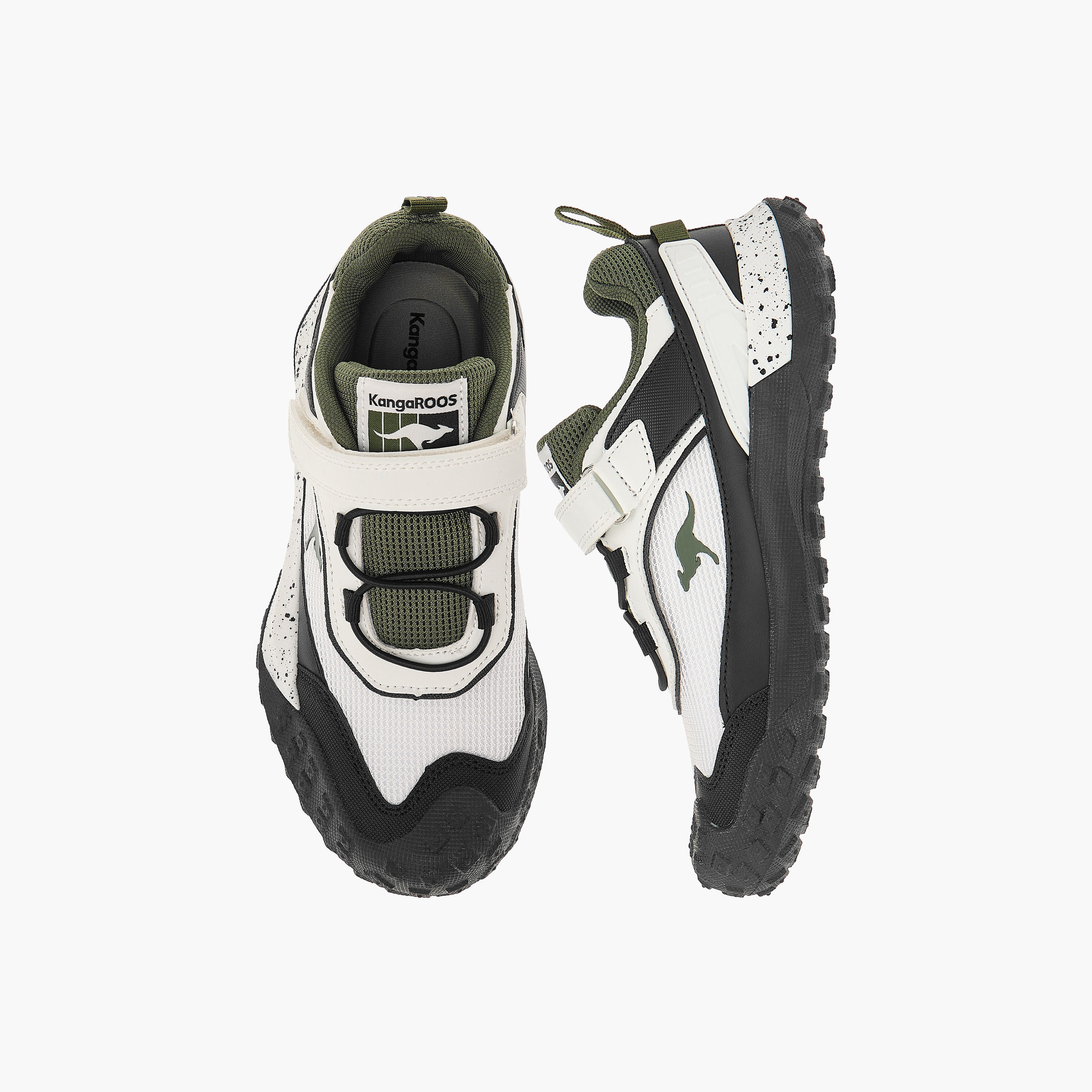 KangaROOS Kids' Logo Detail Sports Shoes with Hook and Loop Closure-boys-shoes-sneakers-image-1