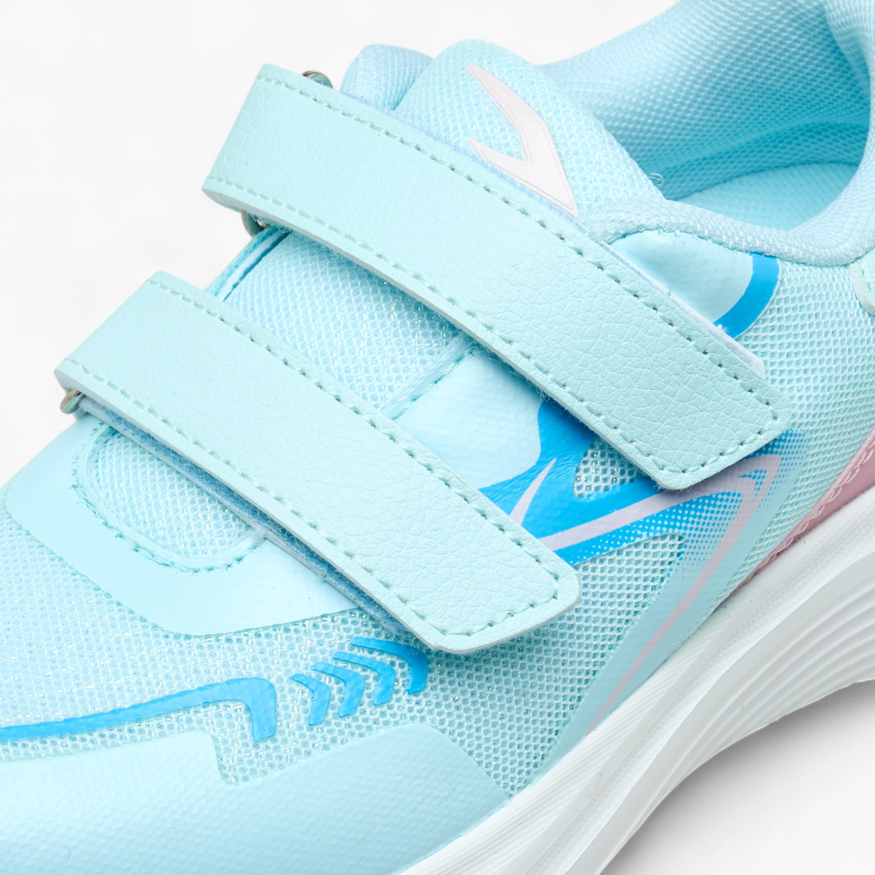 Dash Girls Panelled Hook & Loop Walking Shoes-girls-shoes-sports-image-4