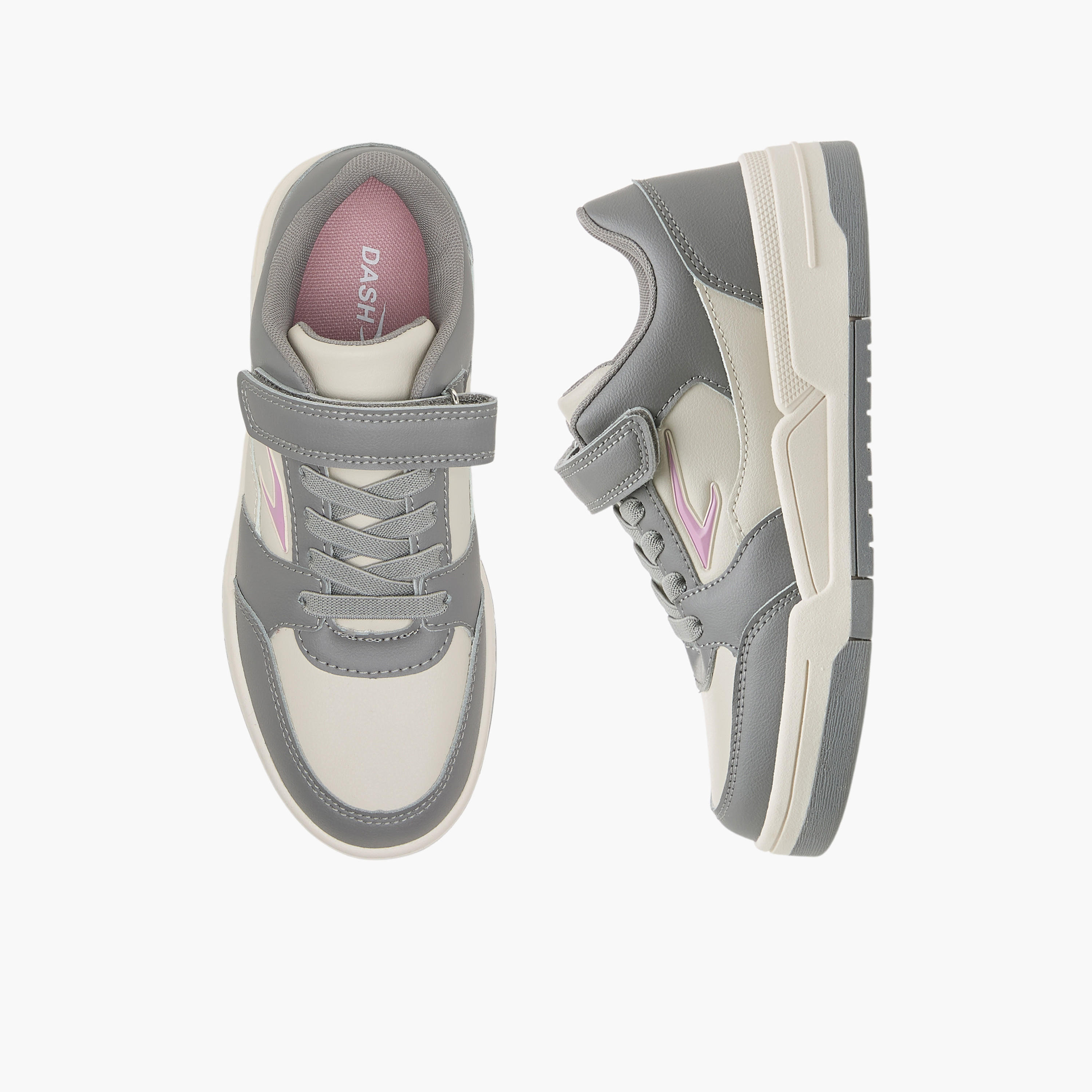 Dash Girls Hook & Loop Ankle Sneakers-girls-shoes-sneakers-image-1