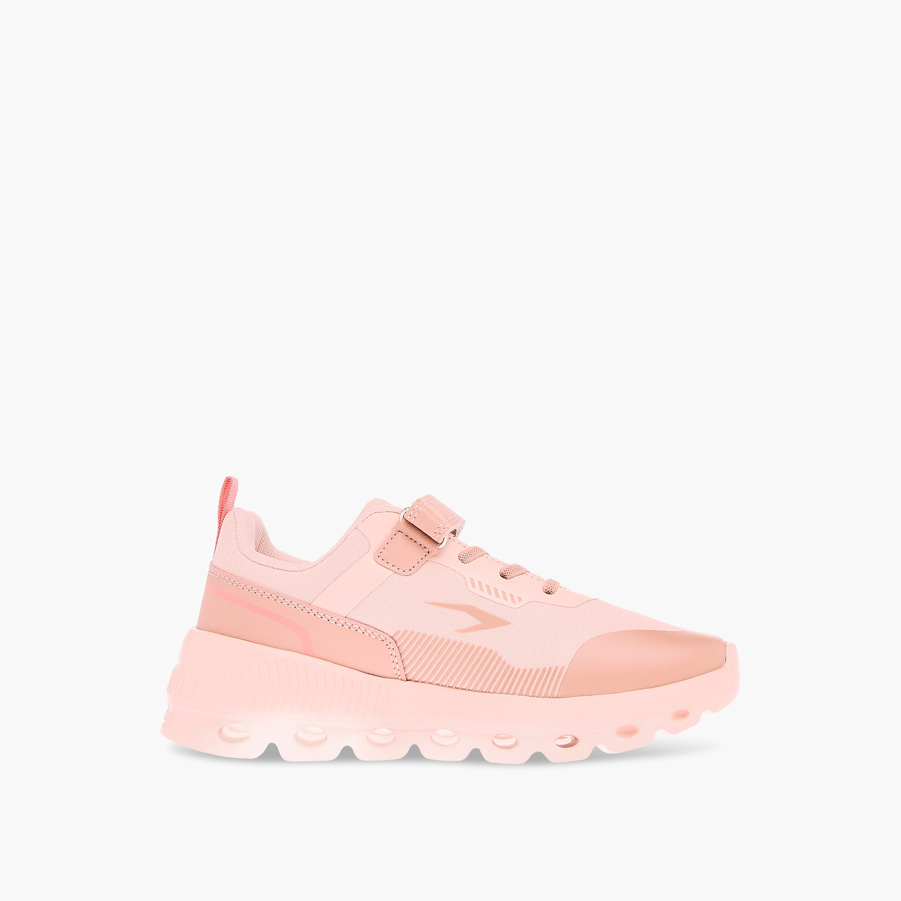 Dash Girls Panelled Lace-Up Walking Shoes-girls-shoes-sports-image-2