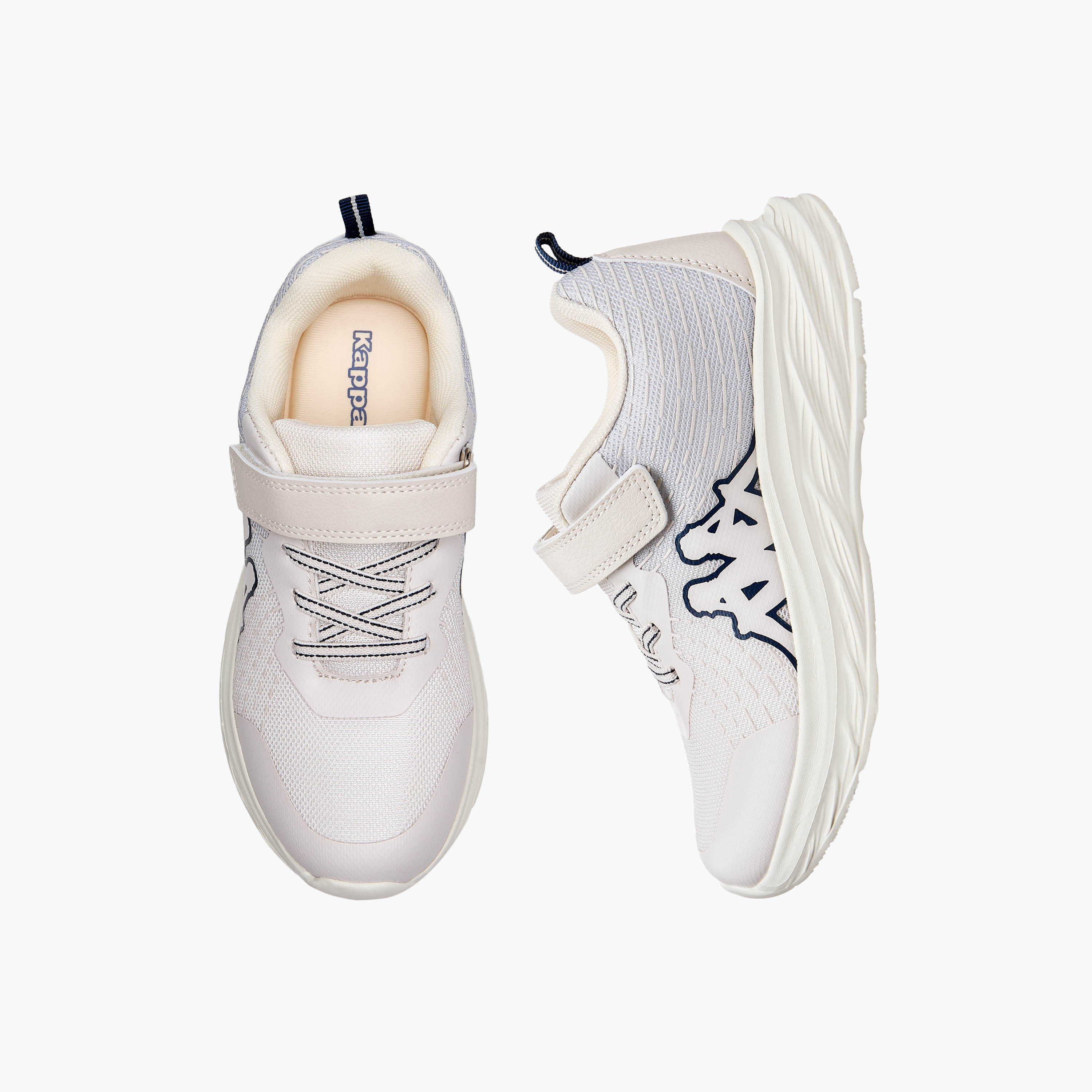 Kappa Unisex Logo Print Hook and Loop Sports Shoes-girls-shoes-sports-image-1