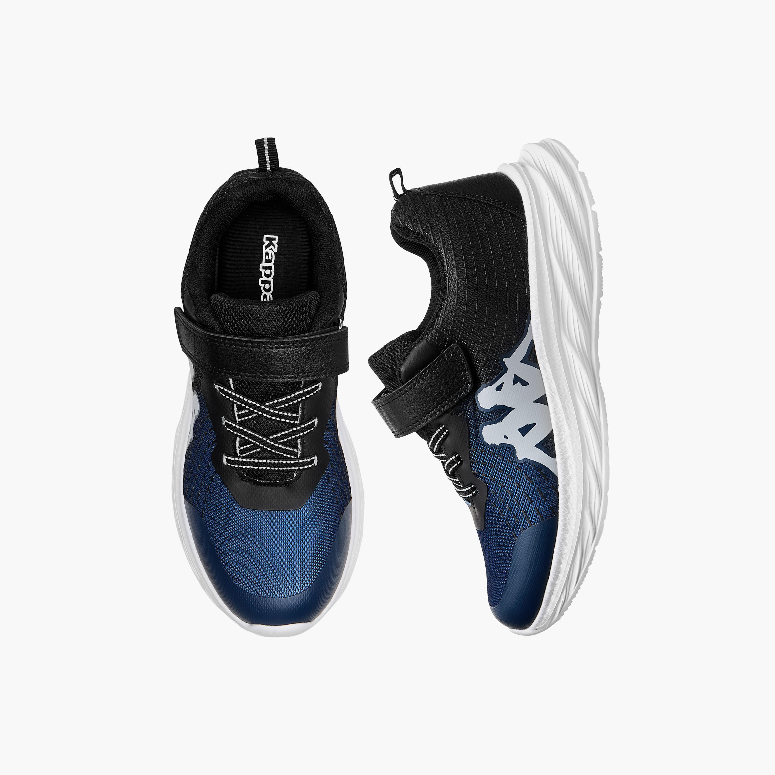 Kappa Unisex Logo Print Hook and Loop Sports Shoes-girls-shoes-sports-image-1